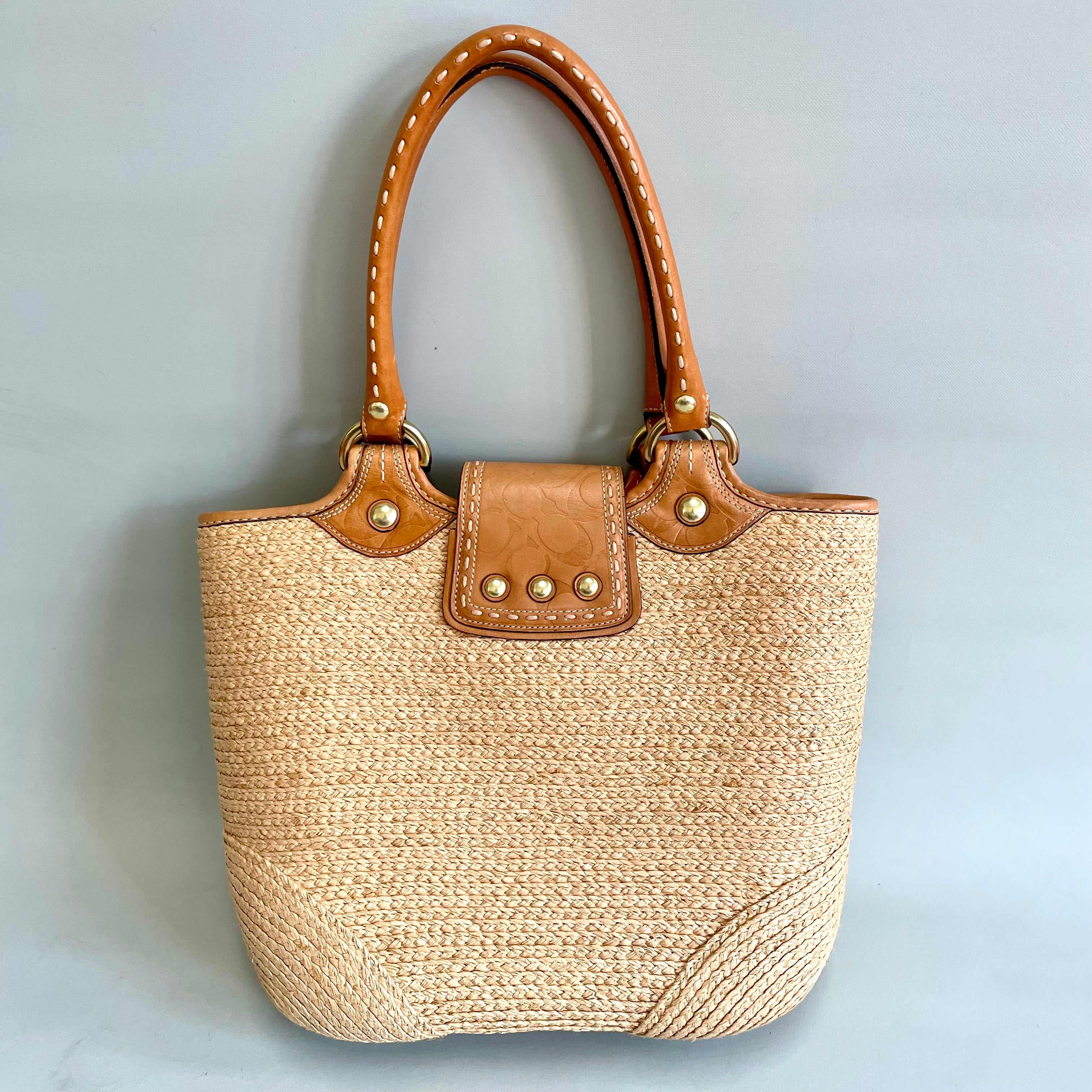 COACH(コーチ)_ブリーカー ストロー_ かごバッグ 11798 _中古品
