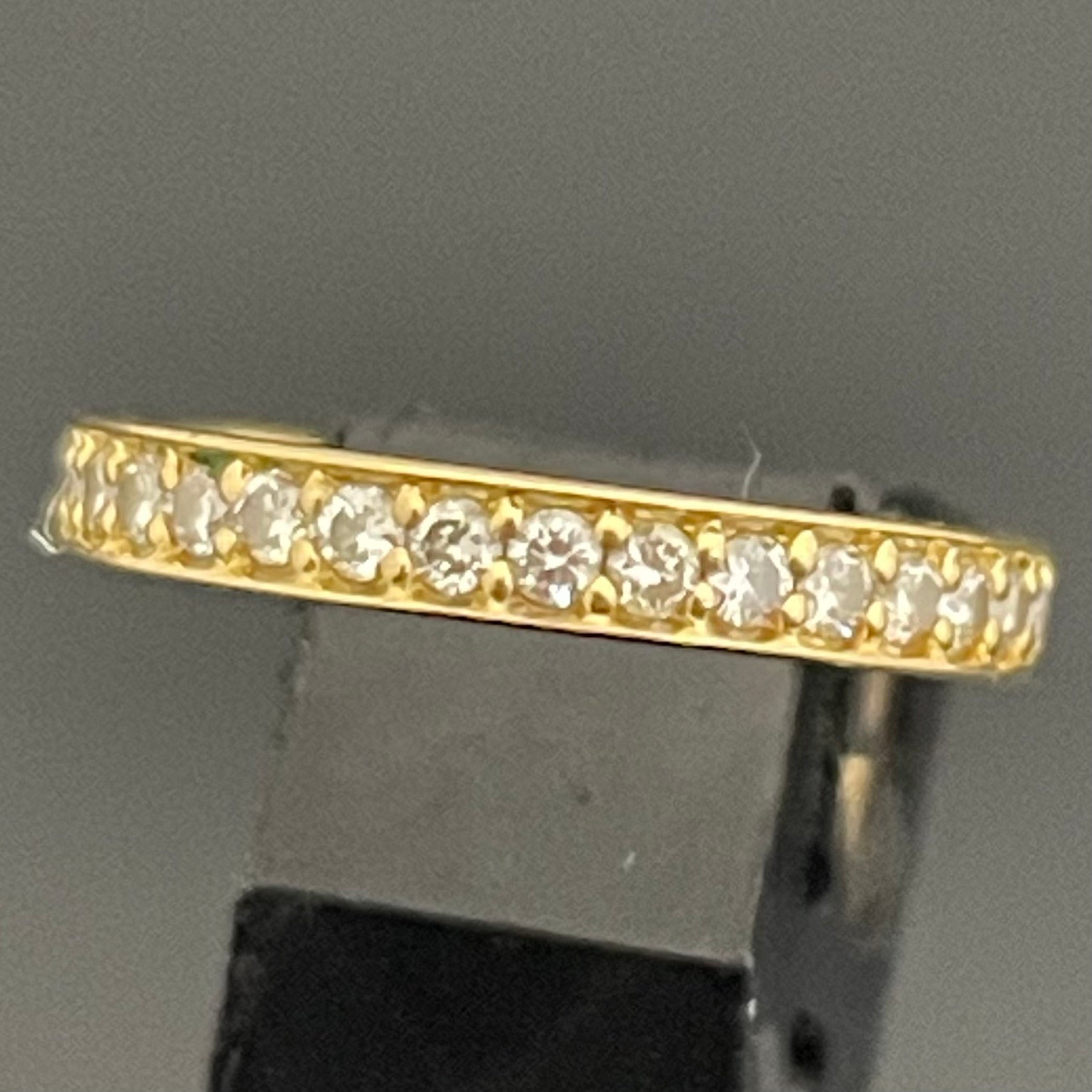 ノンブランド _K18フルエタニティリング_FD0.50ct/1.9g/#6号 _(ネーム入り)_中古品