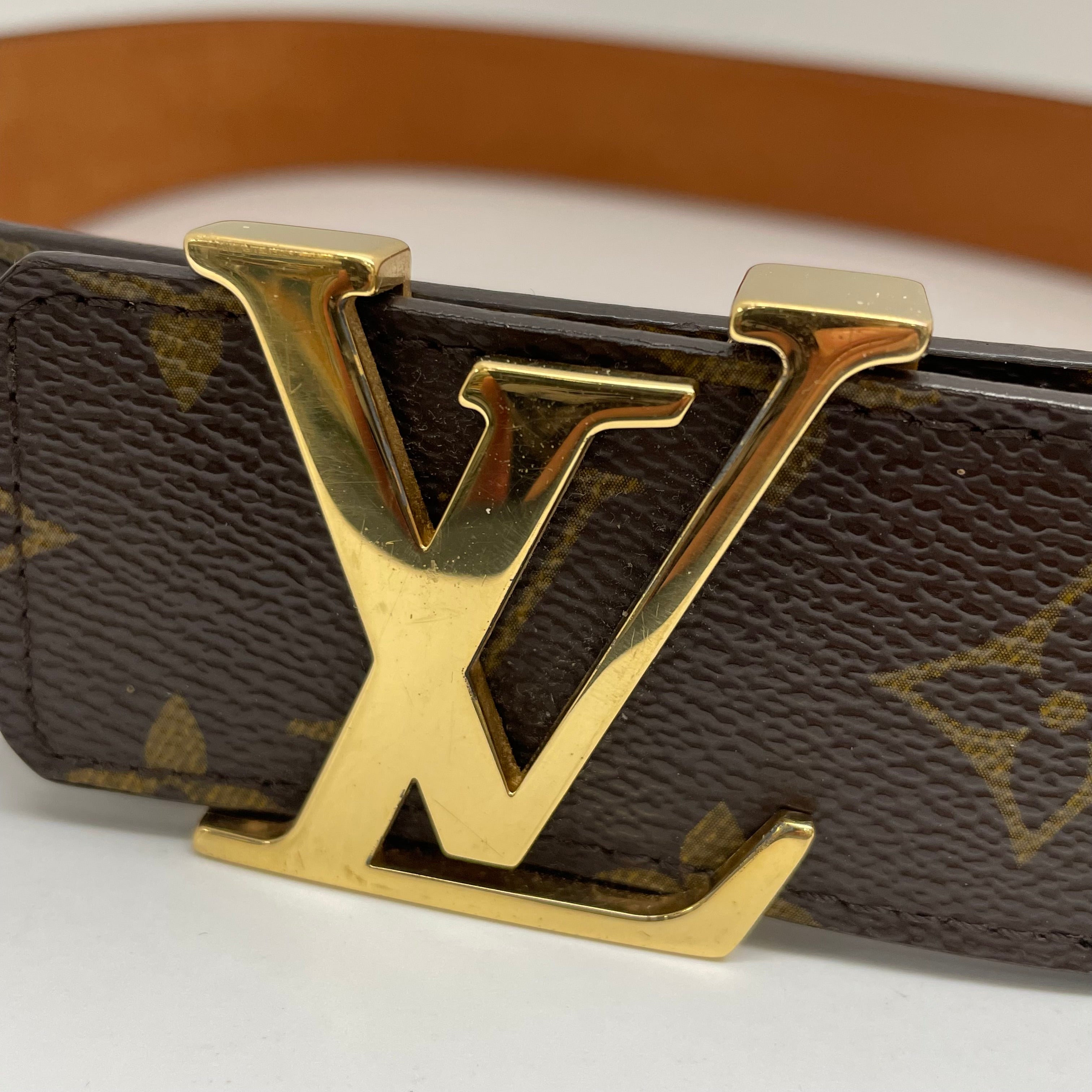 LOUIS VUITTON_モノグラム サンチュール_LVイニシャルベルト_M9608/95/38in_中古品