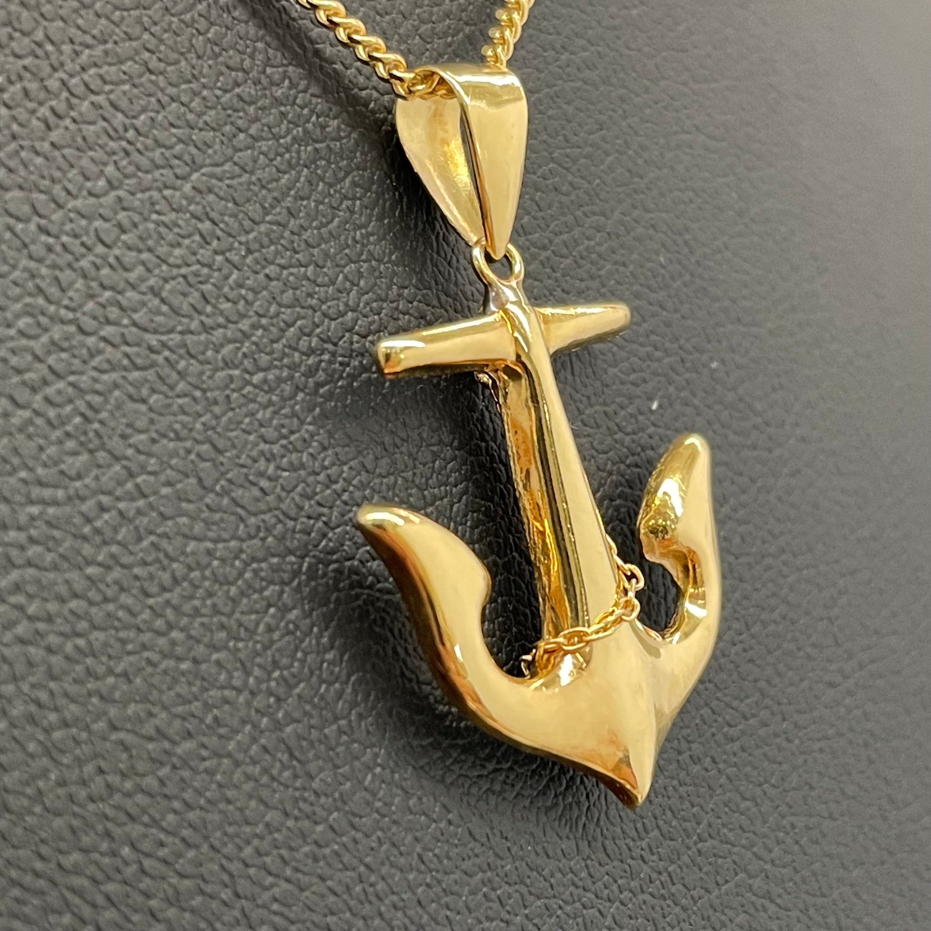 ノンブランド _K18碇モチーフ _ペンダントネックレス_ 5.0g/40cm_ 中古品