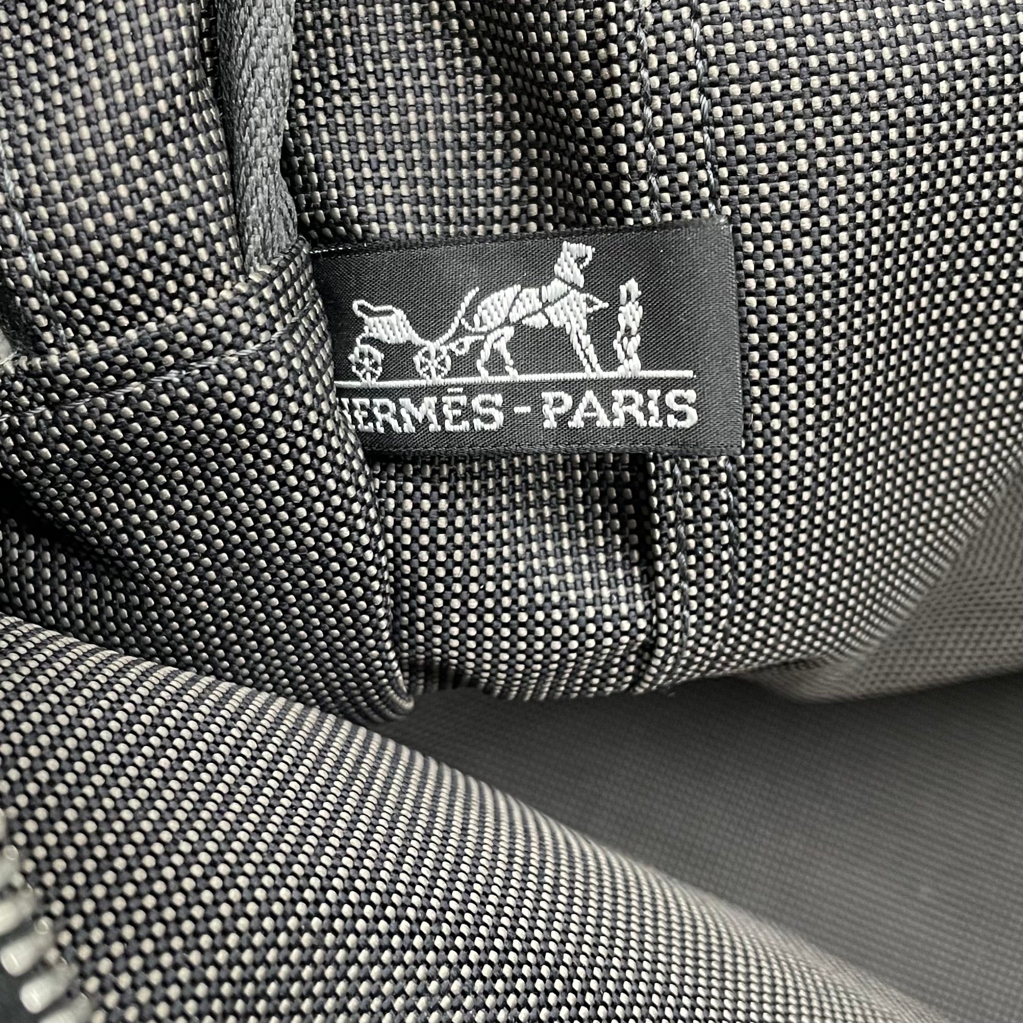 HERMES_(エルメス)_エールライン トート MM _キャンバス グレー_ 中古品