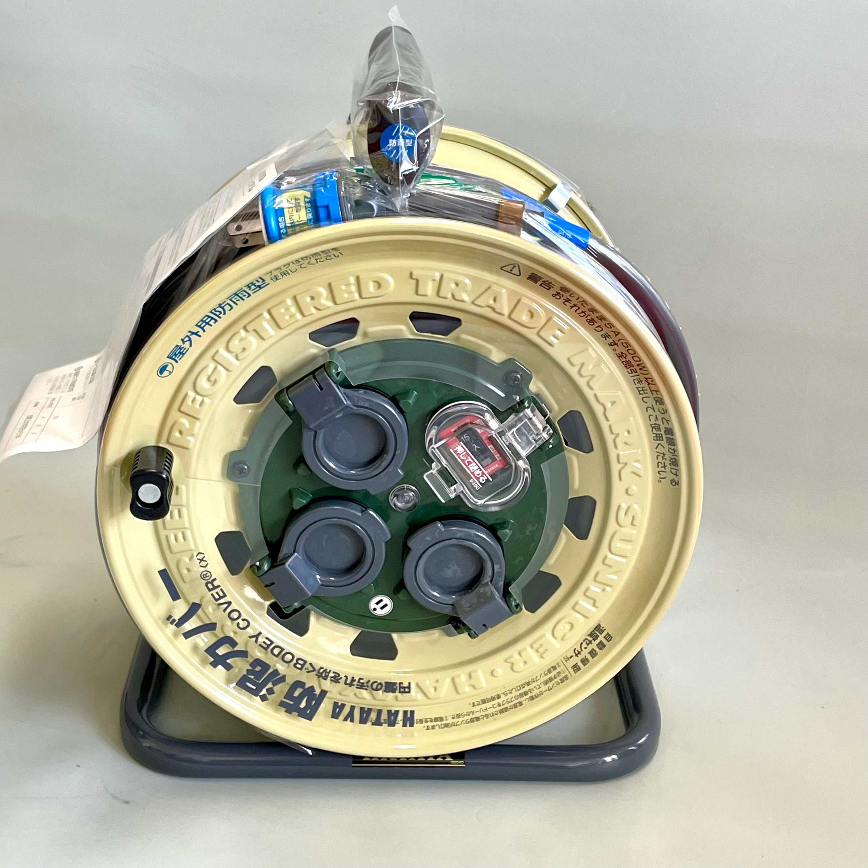 HATAYA_畑屋製作所_50m 屋外用コードリール_サンタイガーレインボーリール_BX-501K_未使用品