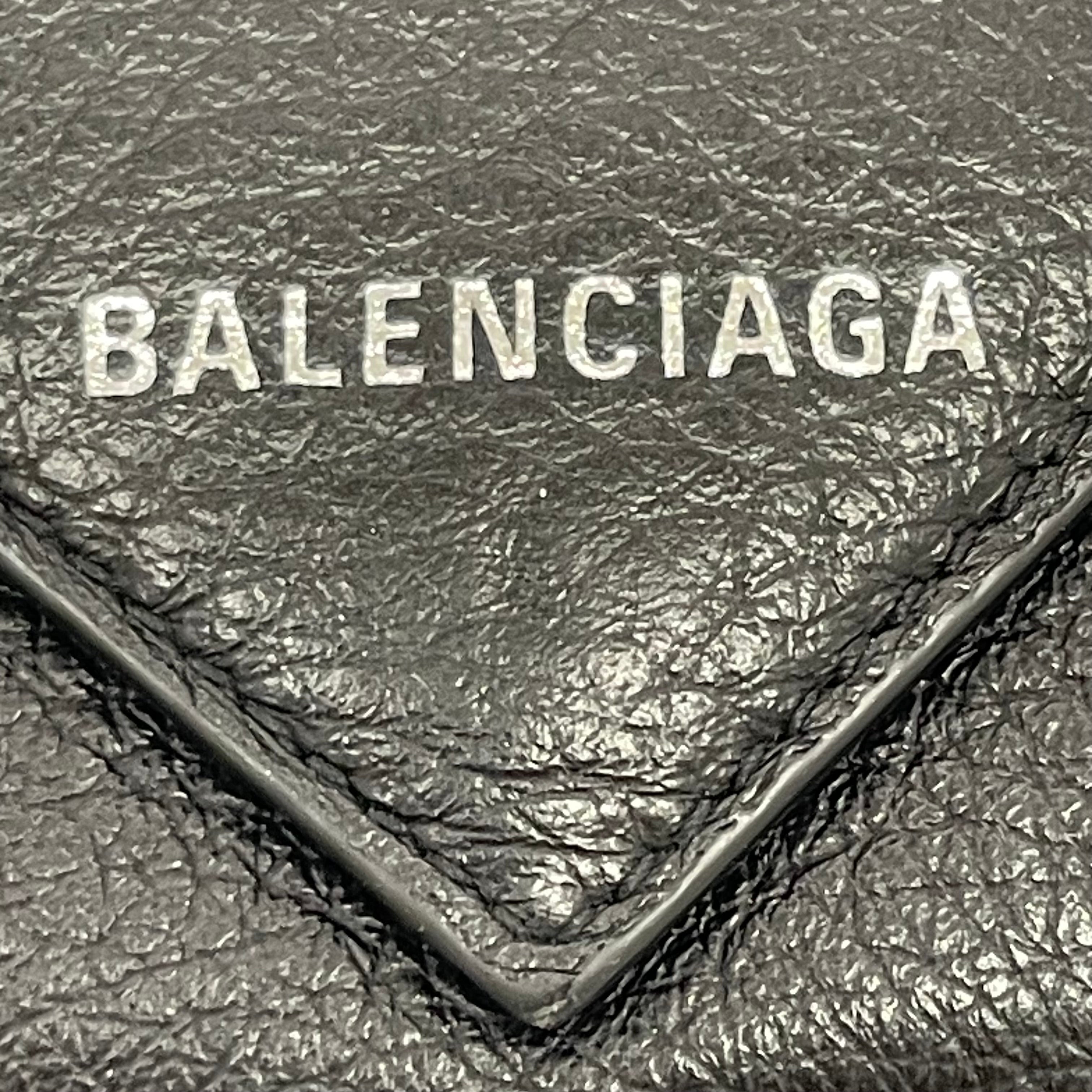 BALENCIAGA_(バレンシアガ) _3つ折り財布 _ペーパーミニウォレット_ 391446 _中古品