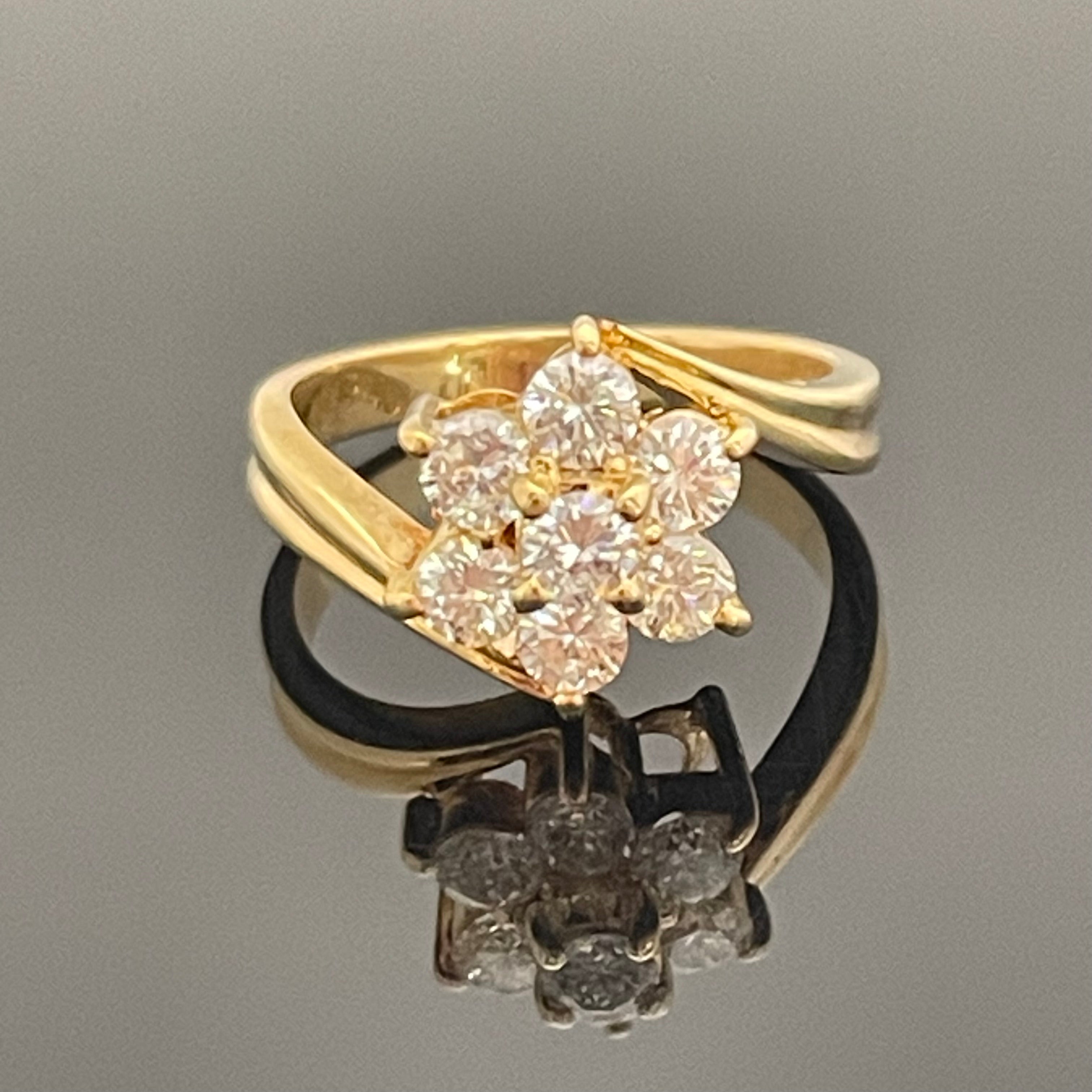 ノンブランド_K18ダイヤモンドリング_FD1.04ct/5.2g/#13_中古品