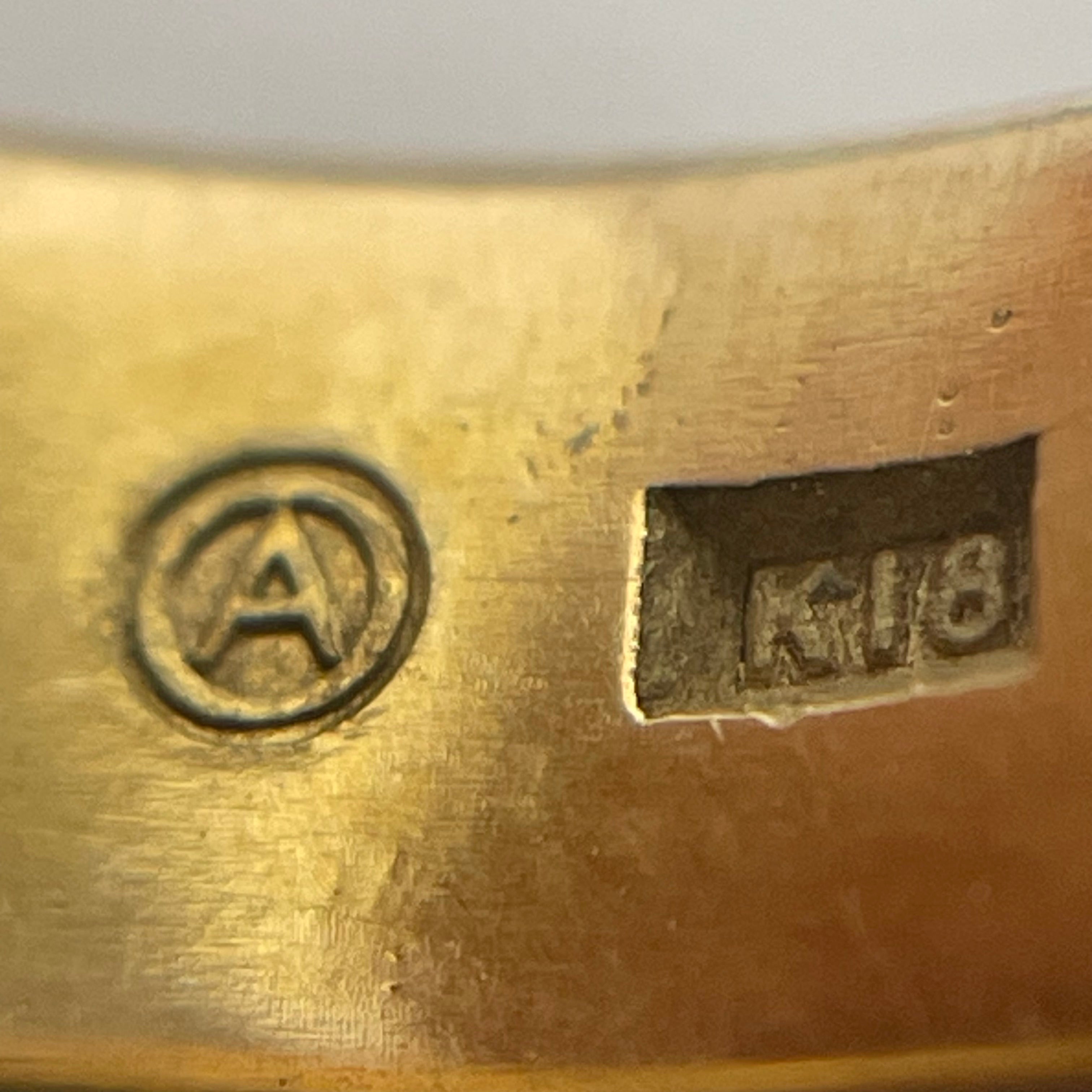 ノンブランド _K18甲丸リング(指輪)_12.1g/#17号 _中古品