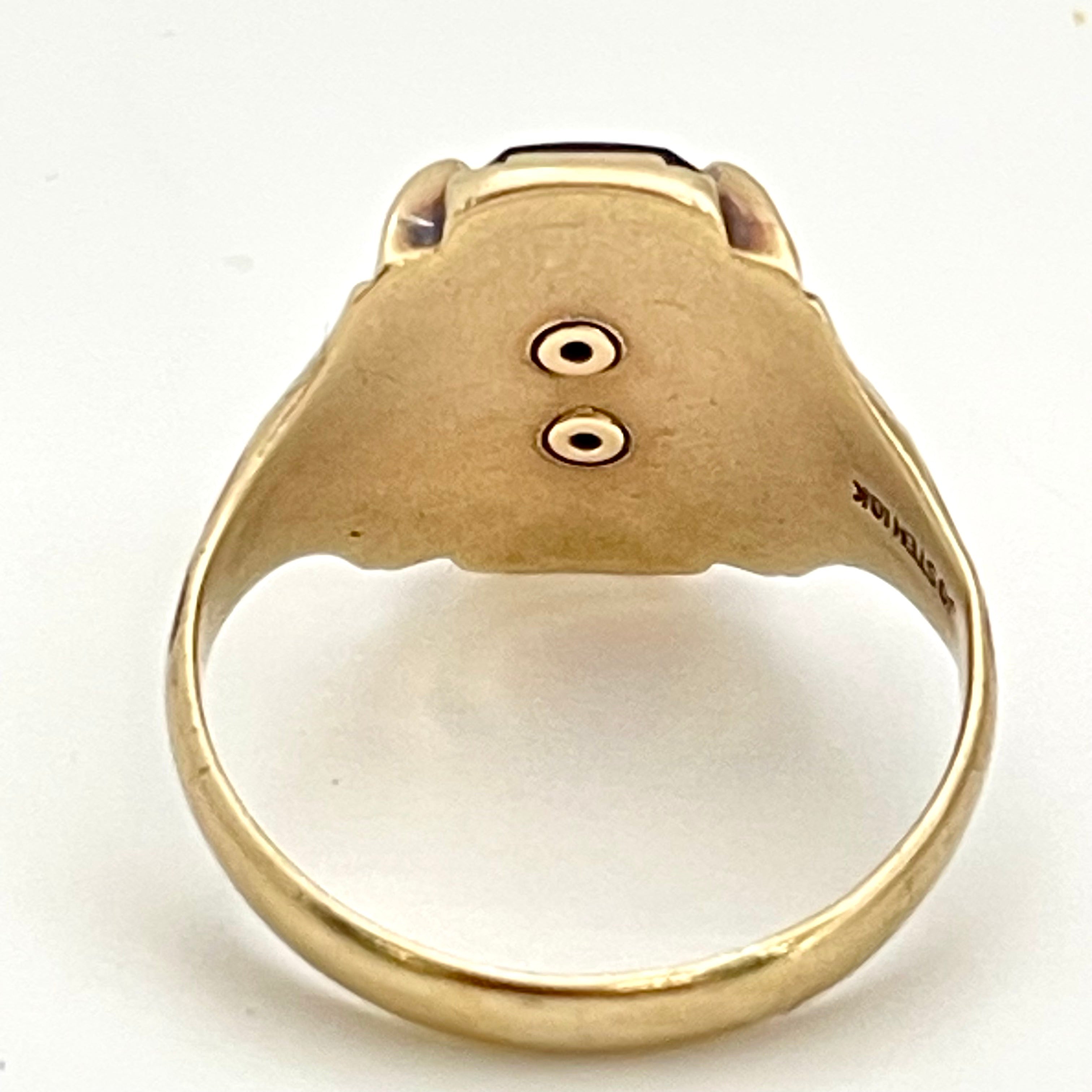 JOSTENS_(ジャスティンズ) _1953年製ビンテージ _カレッジリング_10K/7.3g/#20.5号_中古品