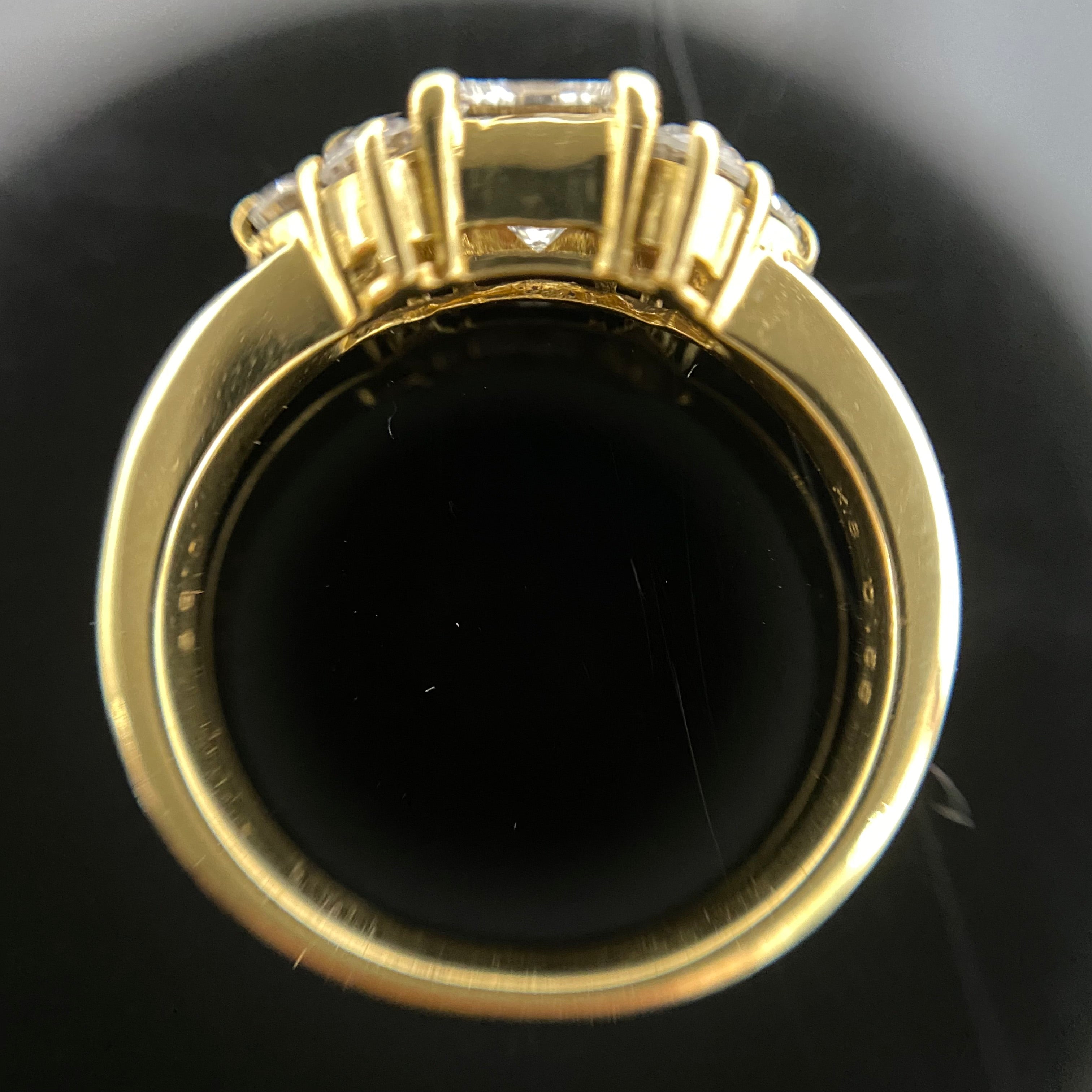 【送料無料】_ ノンブランド _K18ダイヤモンドリング_ D0.55ct/FD 0.39ct _#12号/4.6g_ 中古品