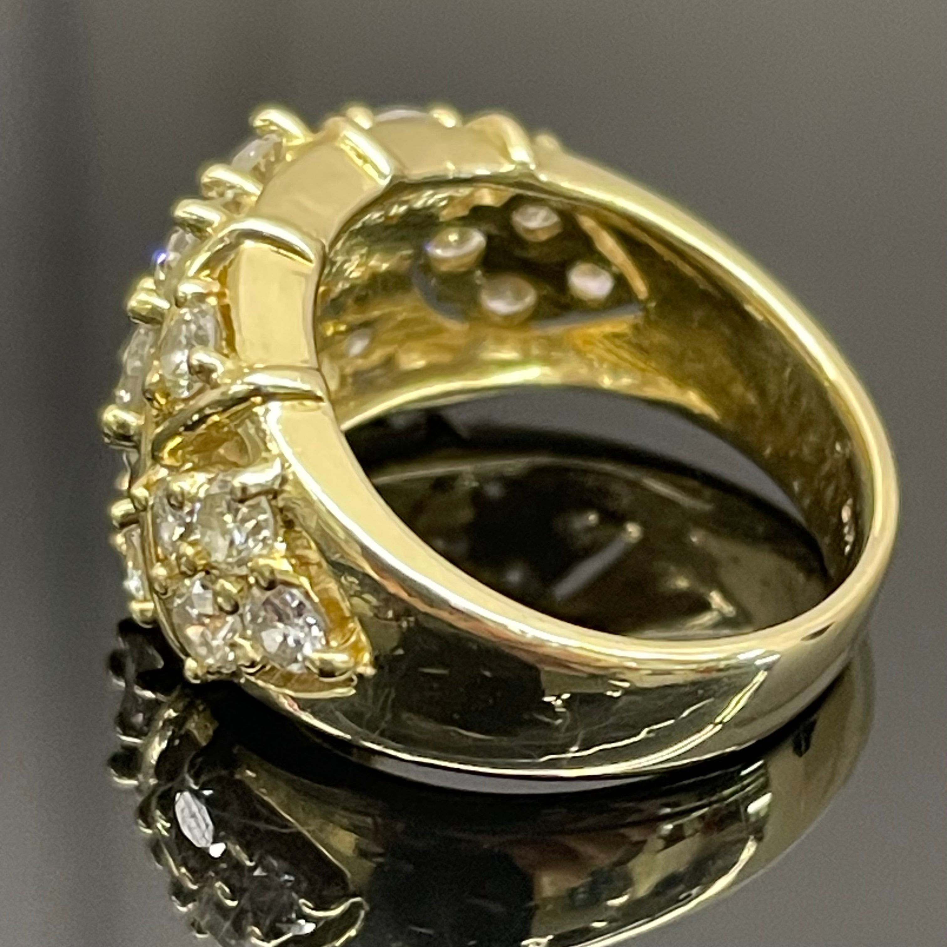 【送料無料】_ ノンブランド_K18ダイヤモンドリング_ FD1.9ct/6.7g/#9_ 中古品