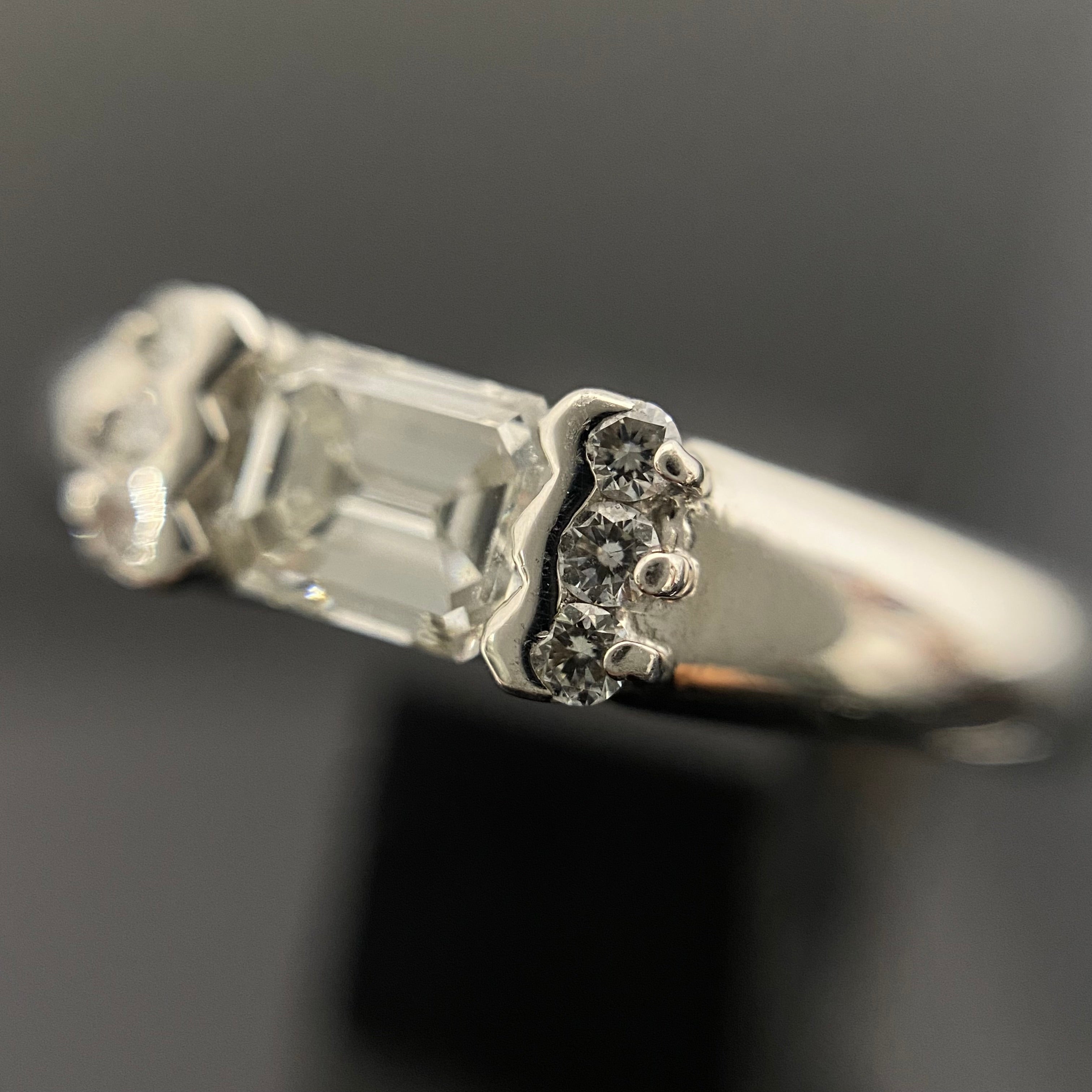 【送料無料】_ ノンブランド _Pt900ダイヤモンドリング _D0.468ct/FD0.06ct_ #13号/7.9g _中古品