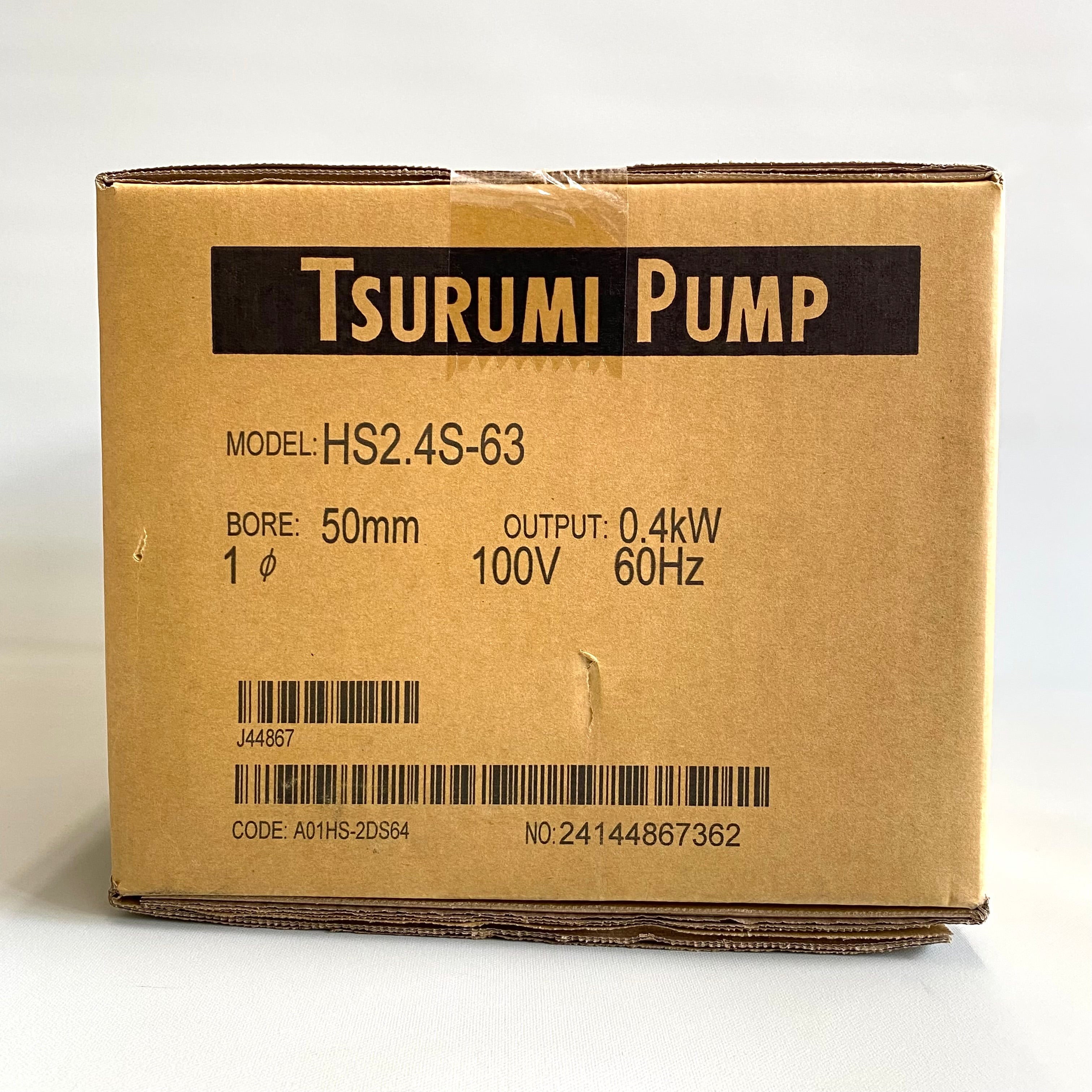【送料無料】_鶴見製作所_ツルミポンプ_水中ハイスピンポンプ_HS2.4S-63 非自動系_60Hz (対象地域/西日本用)_新品
