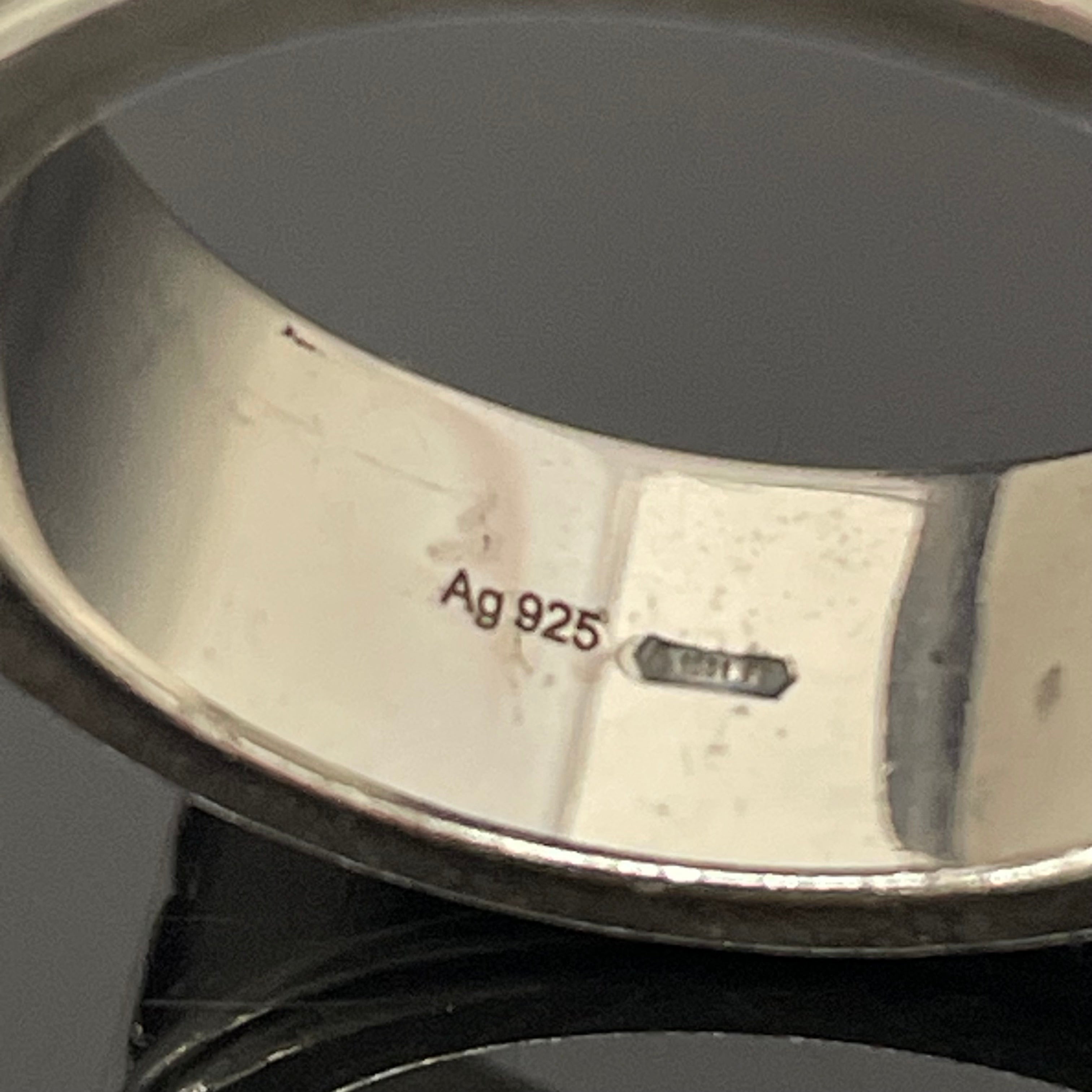 【送料無料】_ GUCCI_(グッチ)_ヴィンテージロゴリング_ SV925#17号 _中古品