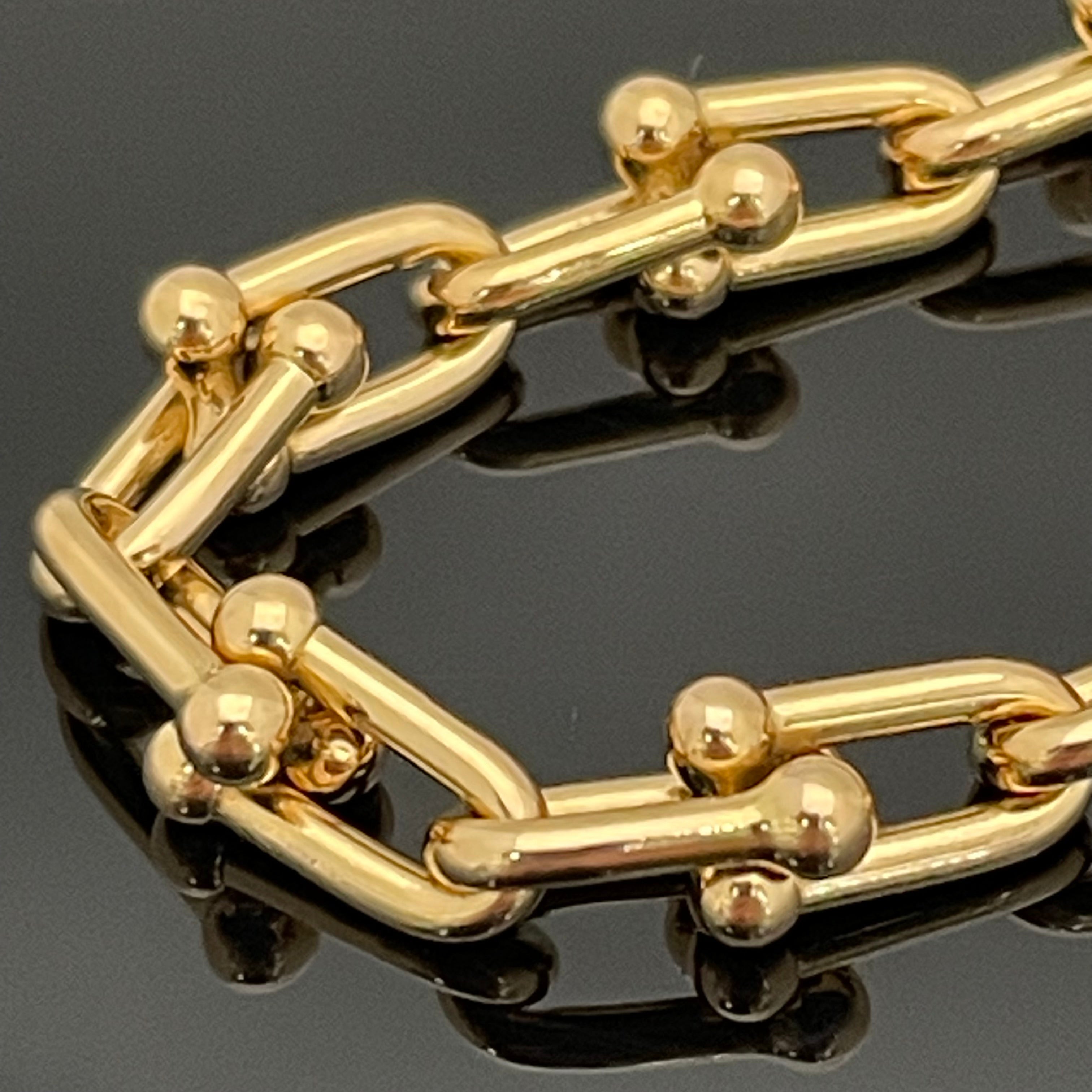 【送料無料】_TIFFANY &Co_(ティファニー)_スモール リンク ブレスレット _Au750イエローゴールド _中古品
