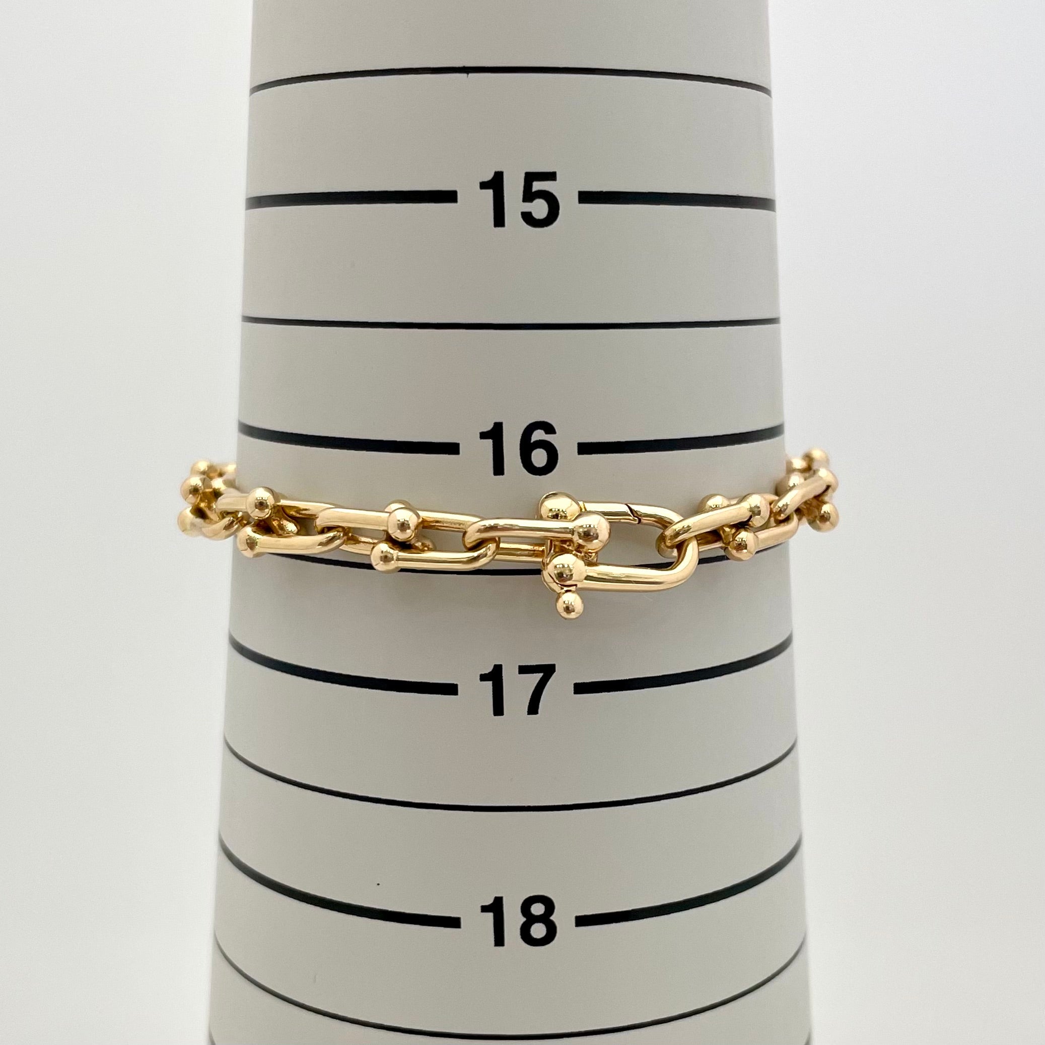 【送料無料】_TIFFANY &Co_(ティファニー)_スモール リンク ブレスレット _Au750イエローゴールド _中古品