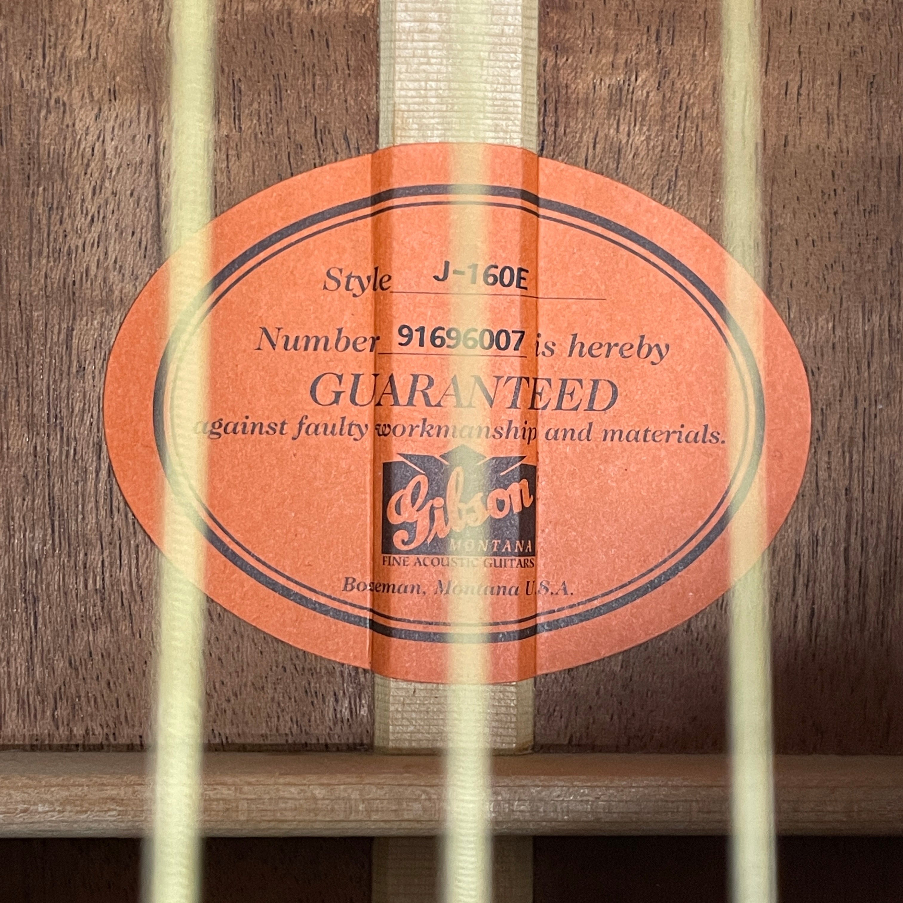 【送料無料】_ Gibson_(ギブソン)_Jー160E 1996年製_中古品