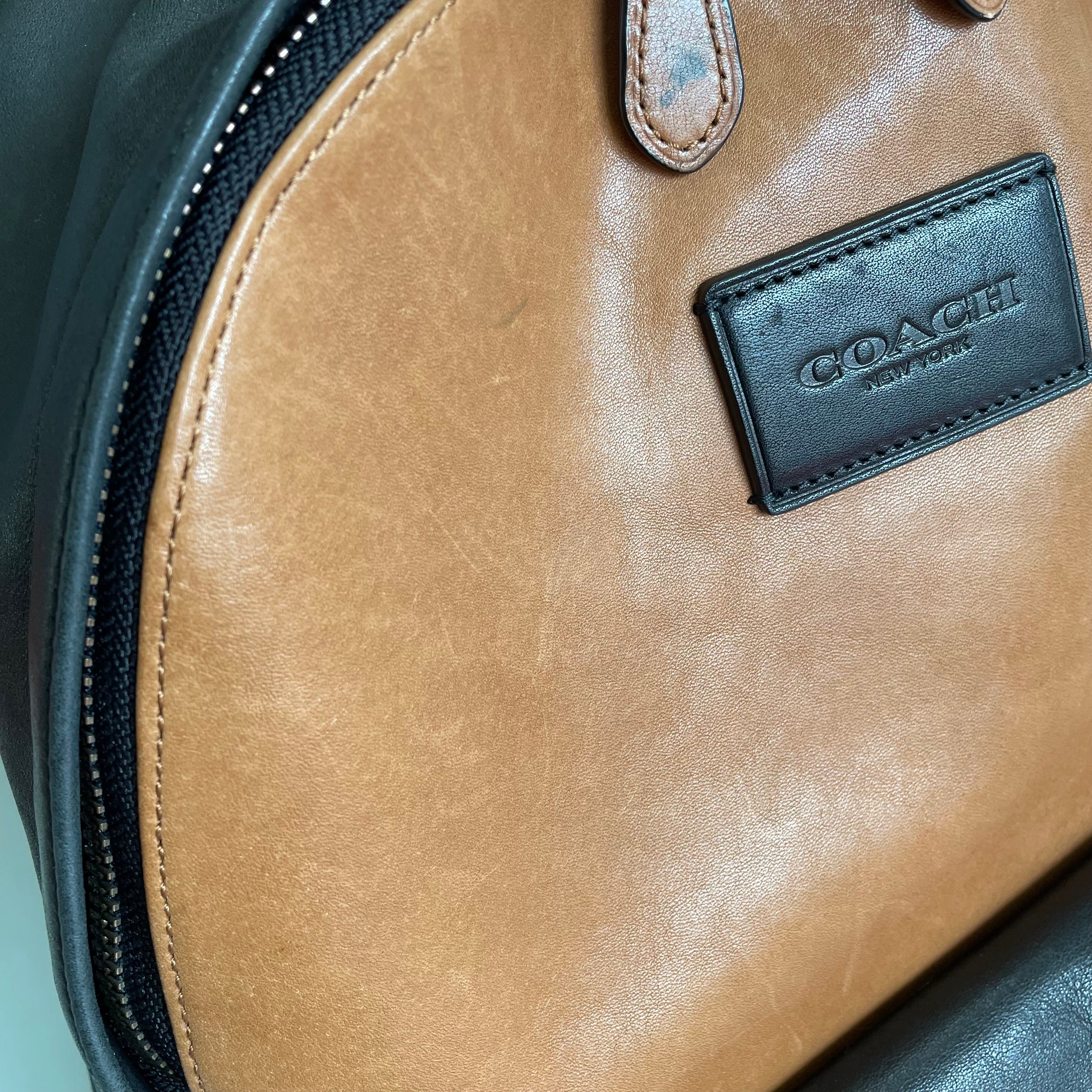 【送料無料】_ COACH_(コーチ)_スポーツカーフ _牛革リュックサック _72034_中古品