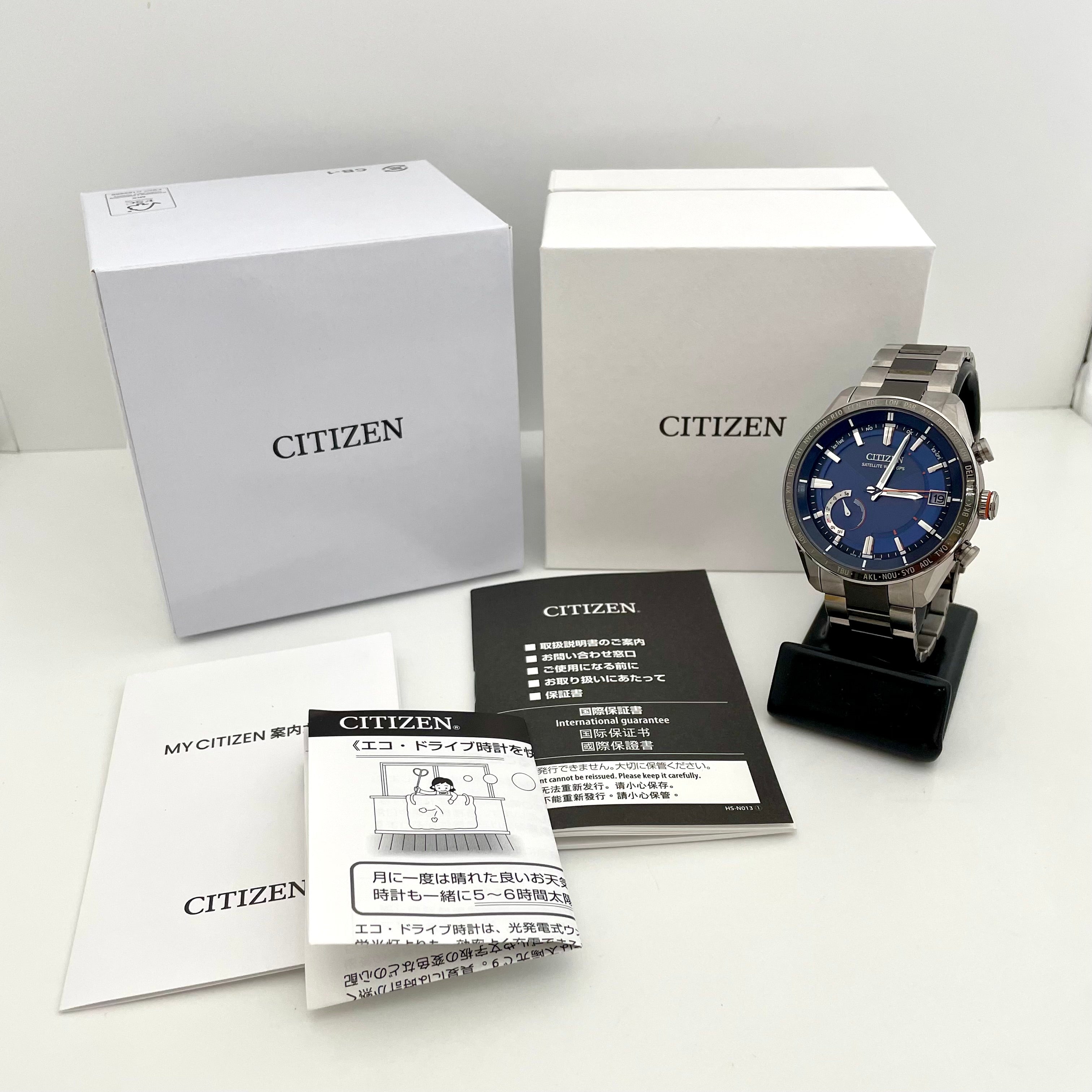 【送料無料】_ CITIZEN_(シチズン)ATTESA_エコ・ドライブGPS衛星電波時計_ ダイレクトフライト_ CC3085−51L _中古品