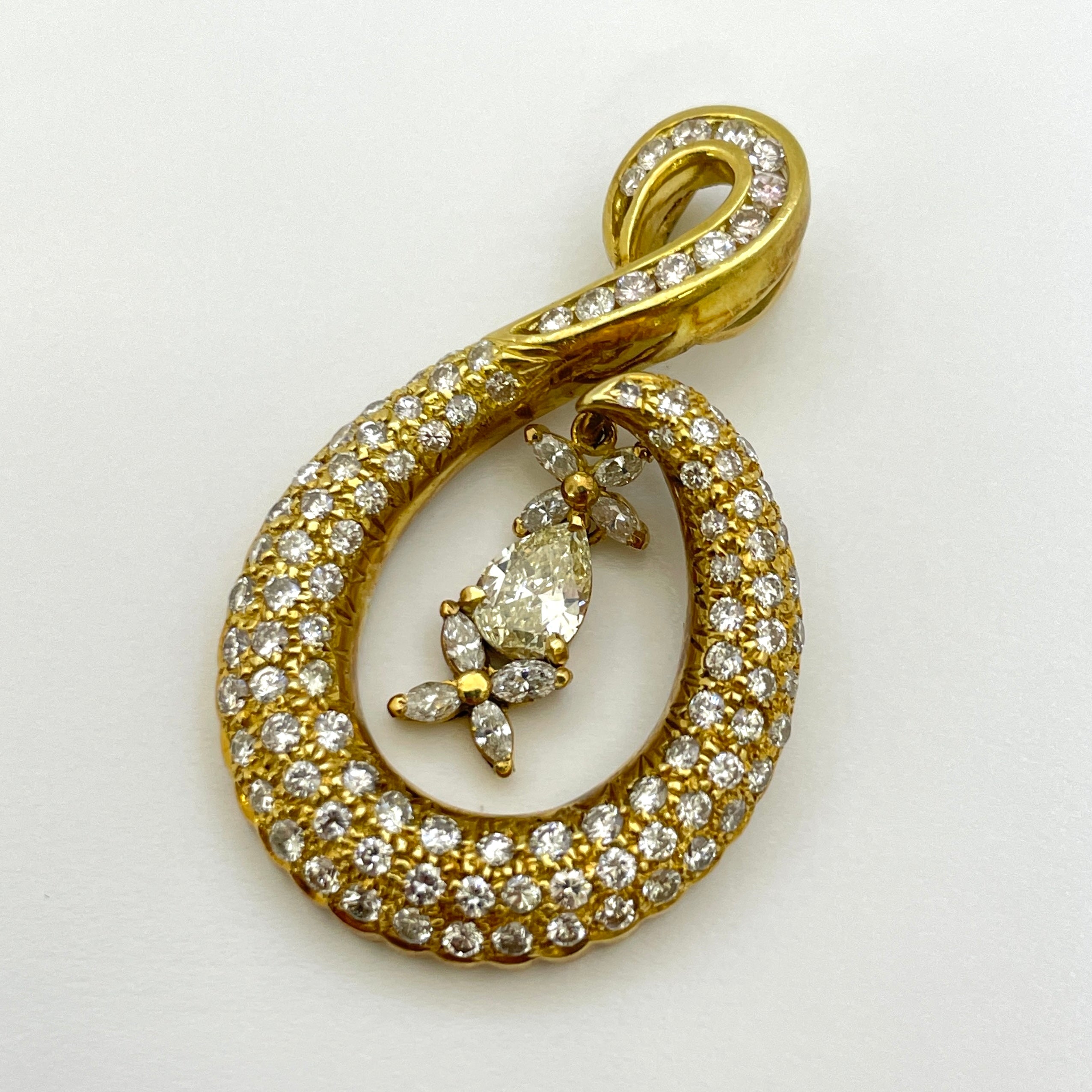 ノンブランド_K18 D0.503ct FD0.292ct FD2.03ct_ペンダントトップ 10.3g_中古品