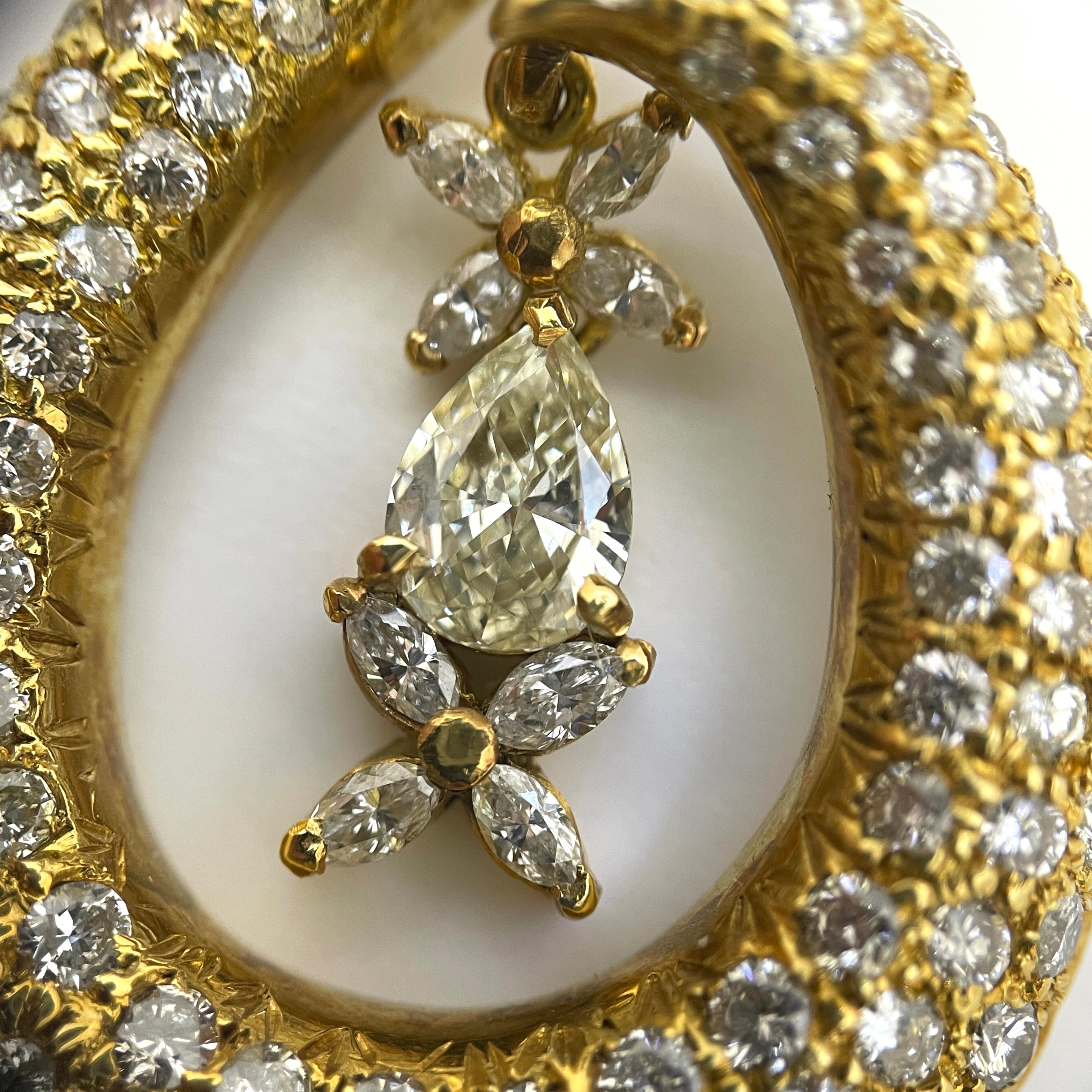 ノンブランド_K18 D0.503ct FD0.292ct FD2.03ct_ペンダントトップ 10.3g_中古品