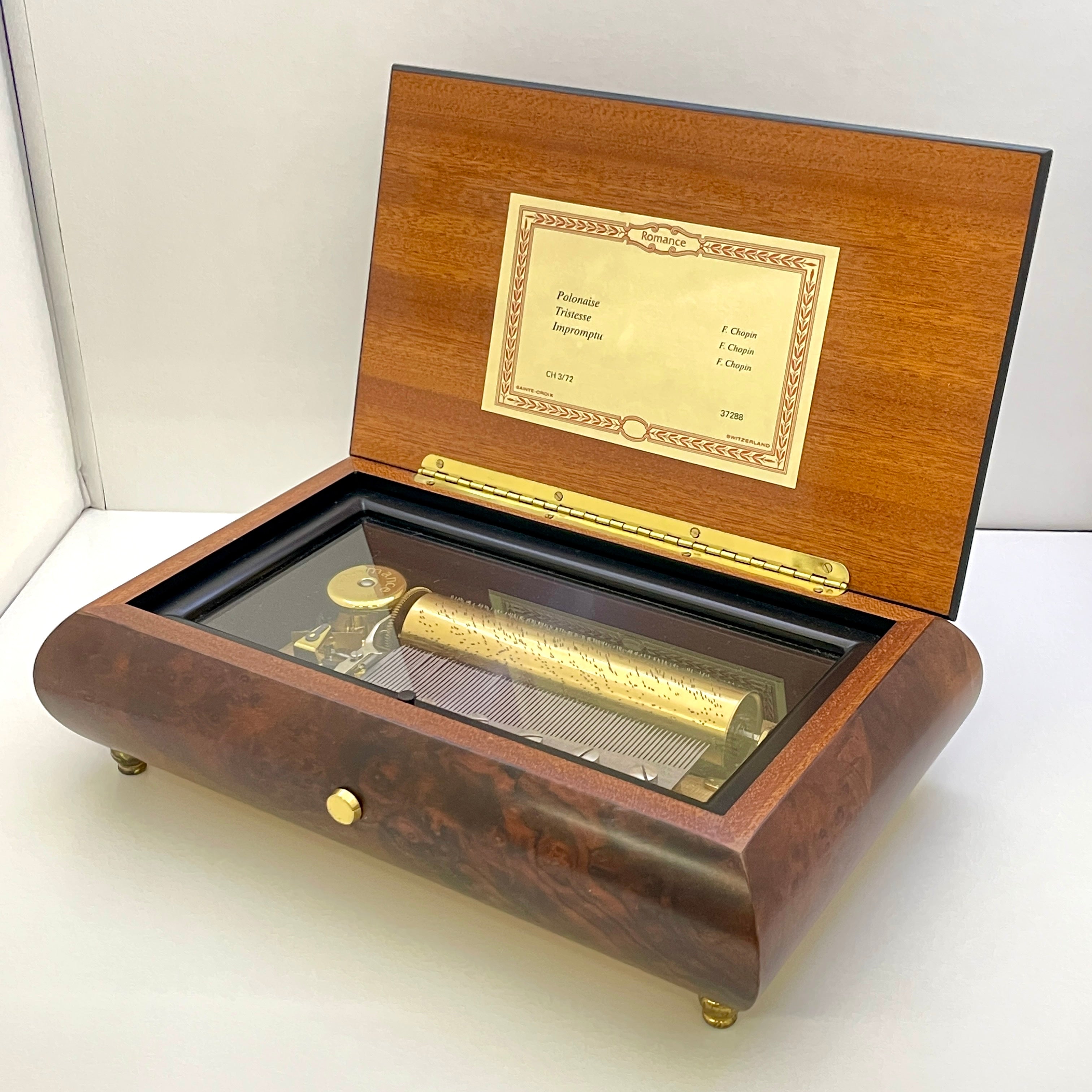 【送料無料】_REUGE_(リュージュ)72弁 オルゴール 3曲収録_ショパン 英雄ポロネーズ_別れの曲 幻想即興曲_中古品