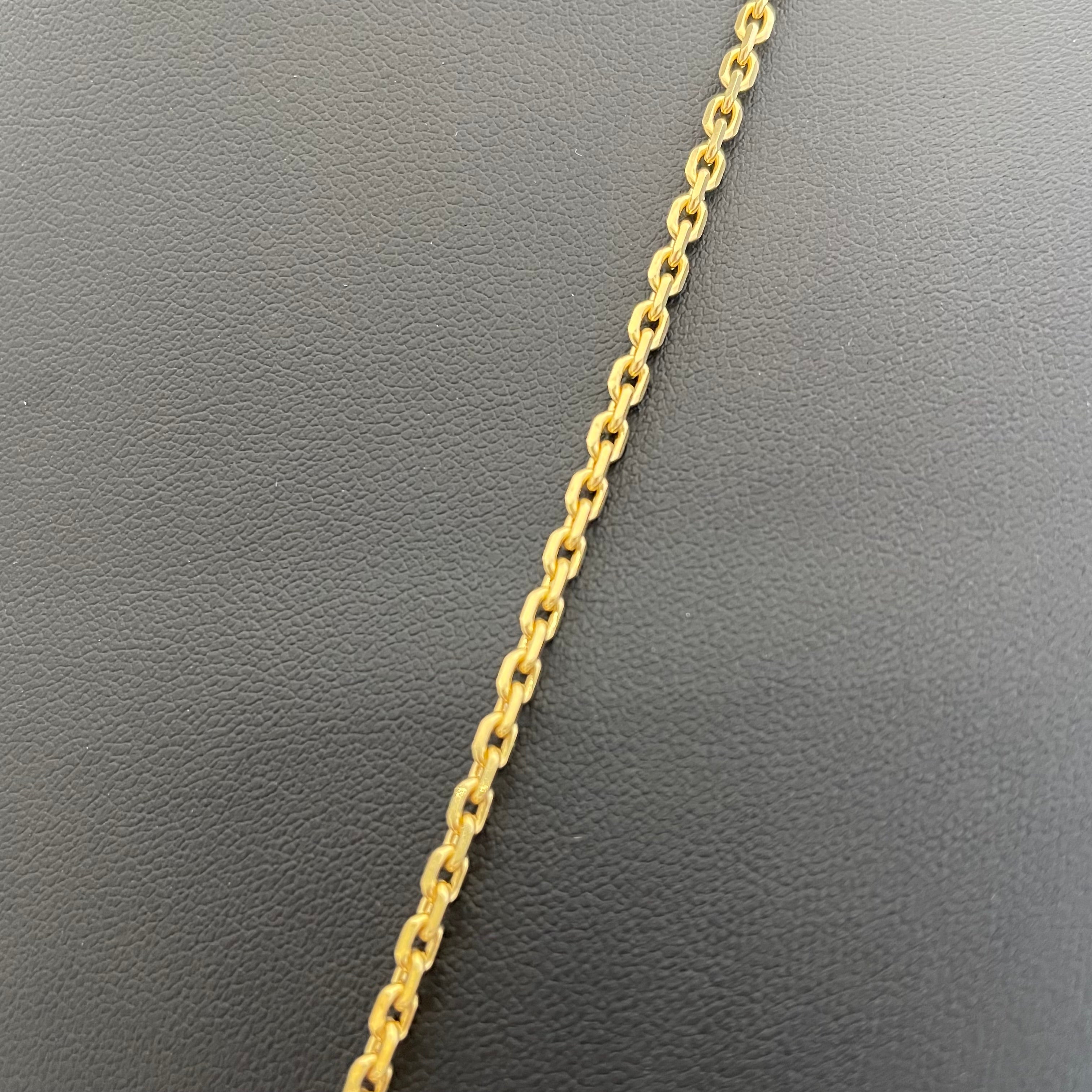 【送料無料】_ ノンブランド _K18ロングチェーンネックレス_ 69cm/20. 1g _中古品