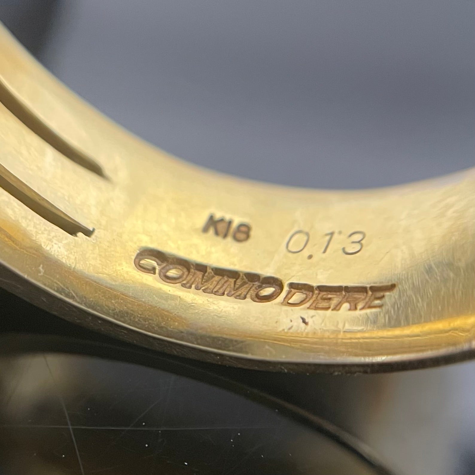 【送料無料】_COMMO DERE _K18ダイヤモンドリング _D0.13ct/10g/#17号_ 中古品