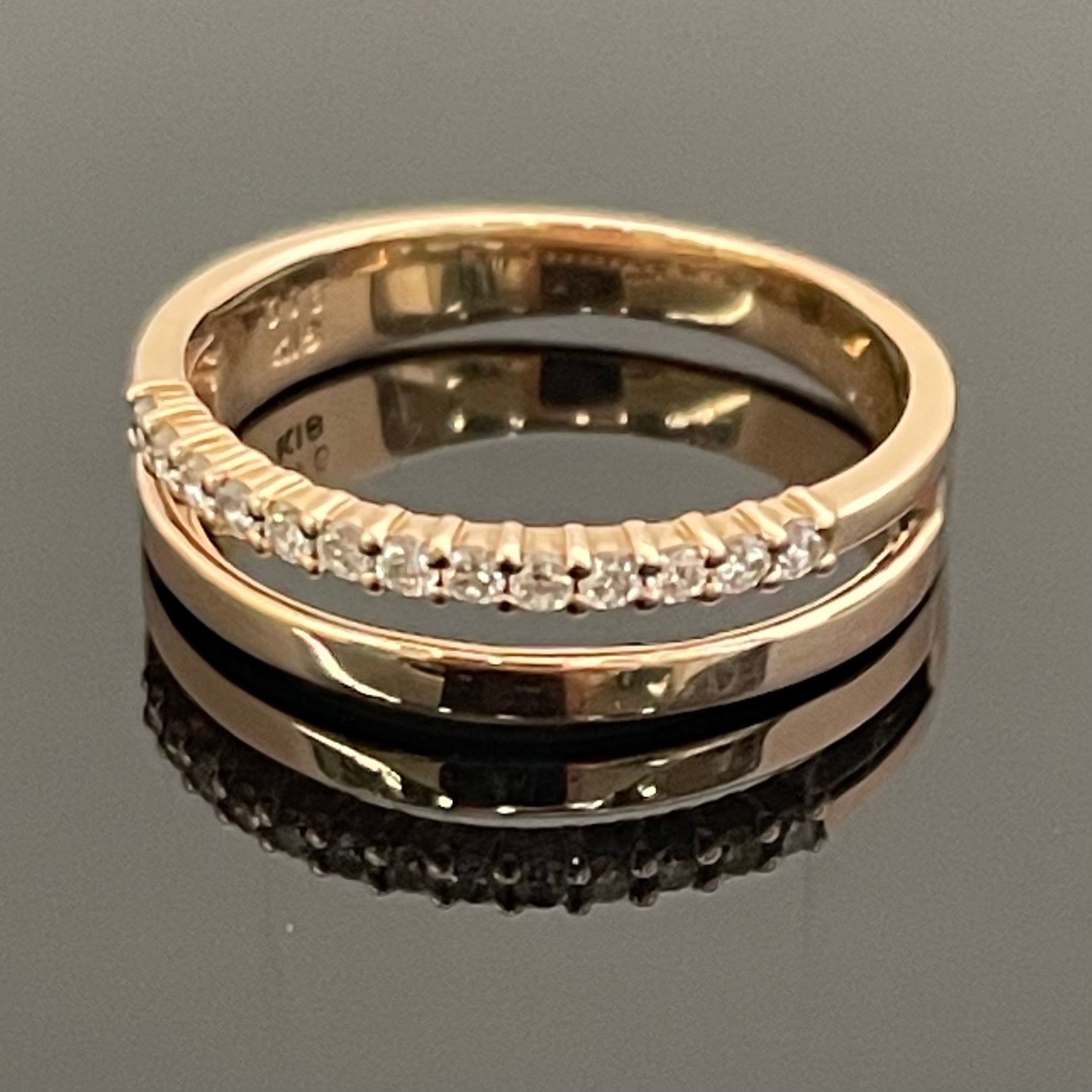 ノンブランド _K18RGダイヤモンドリング_FD0.16ct/2.9g/#13号_ 中古品