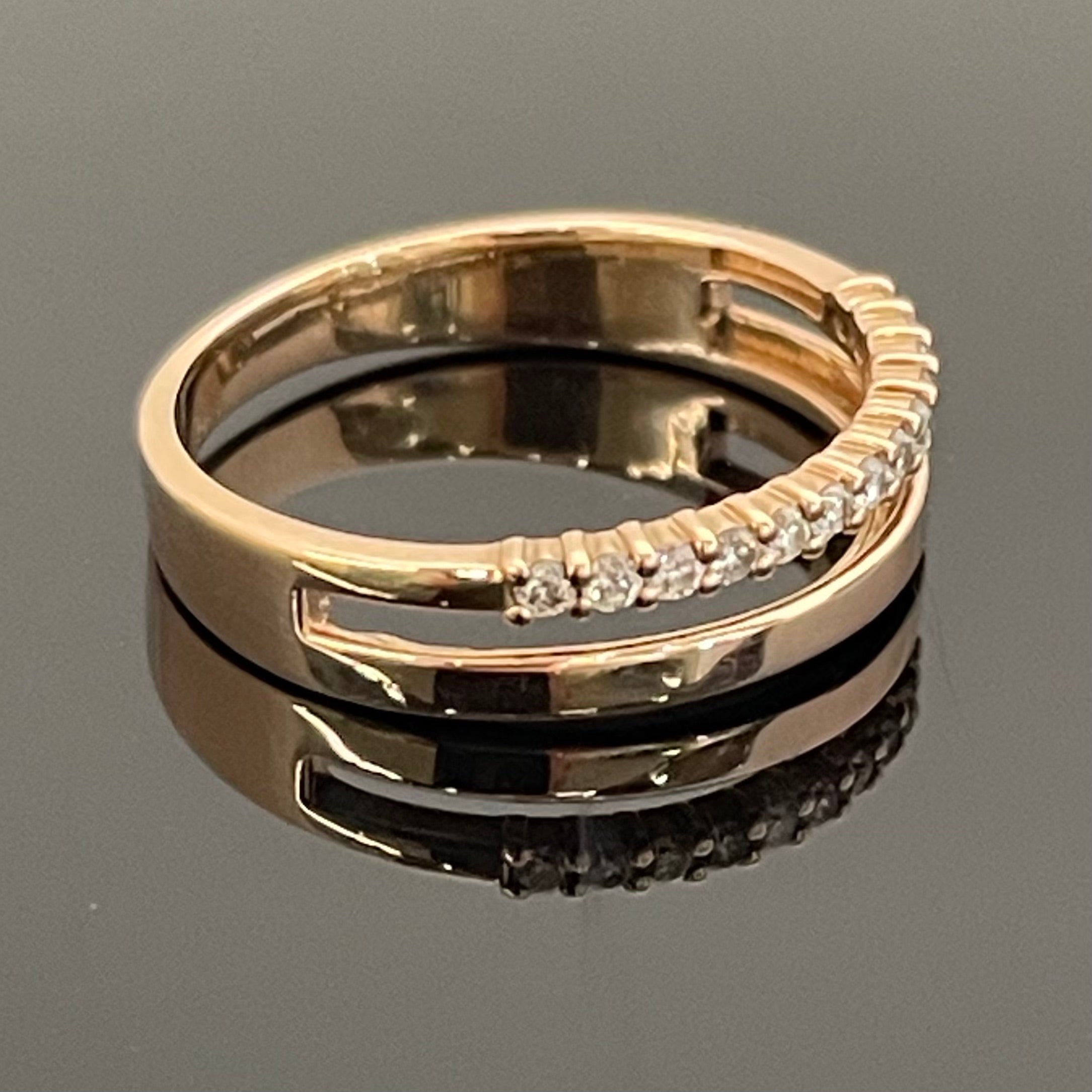 ノンブランド _K18RGダイヤモンドリング_FD0.16ct/2.9g/#13号_ 中古品