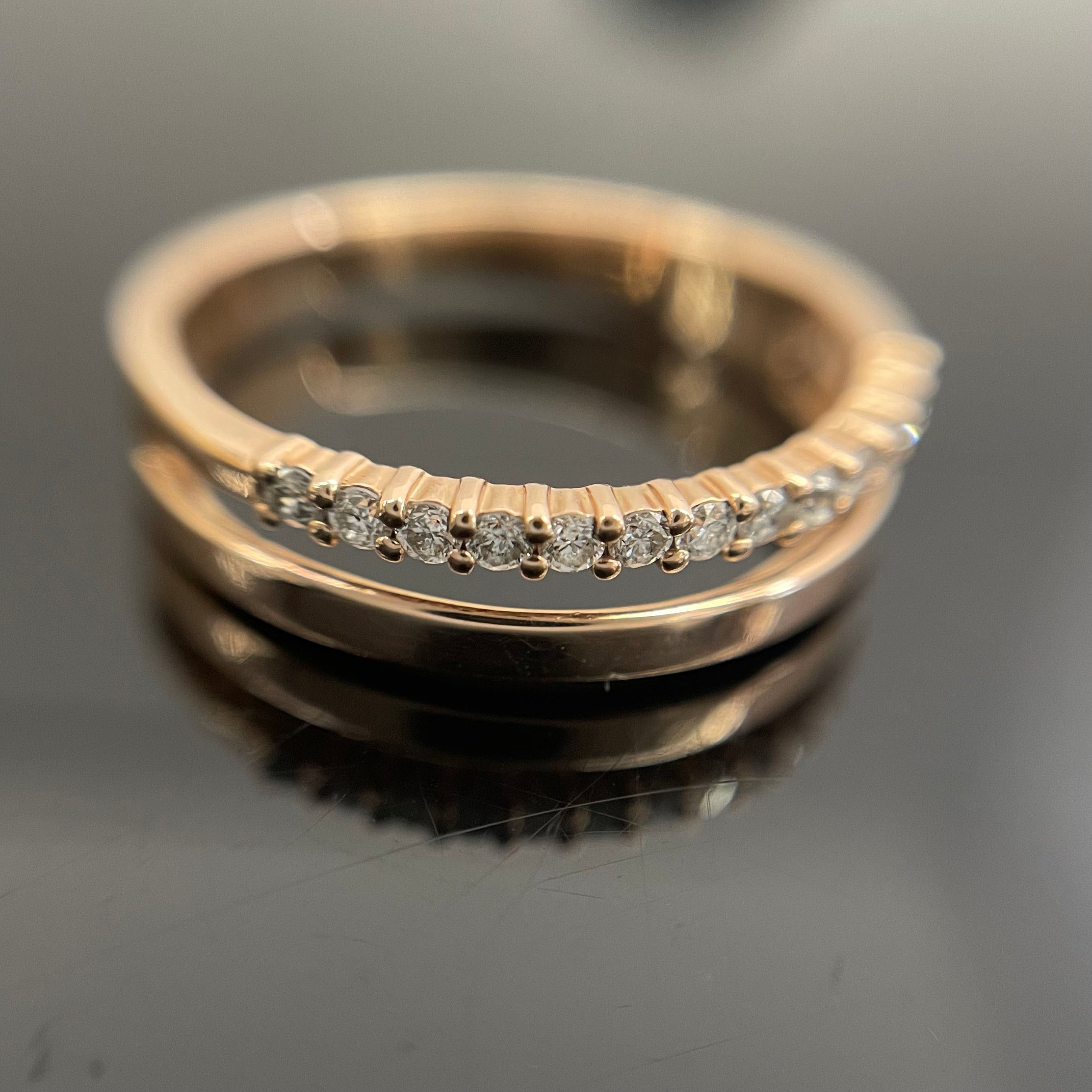 ノンブランド _K18RGダイヤモンドリング_FD0.16ct/2.9g/#13号_ 中古品