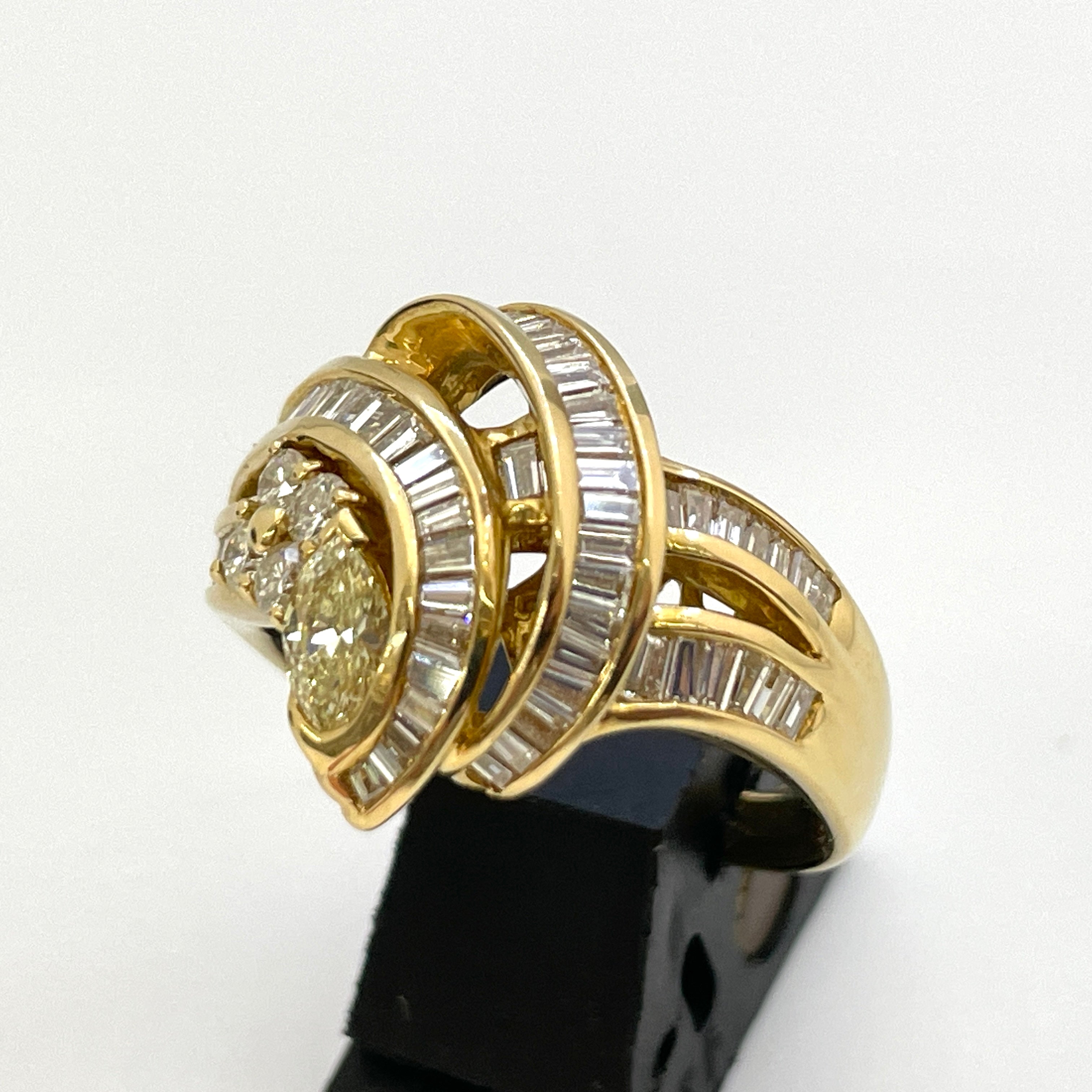 【送料無料】_ノンブランド_K18_マーキスD FD 総1.65ct_10.3g リング(指輪)_中古品