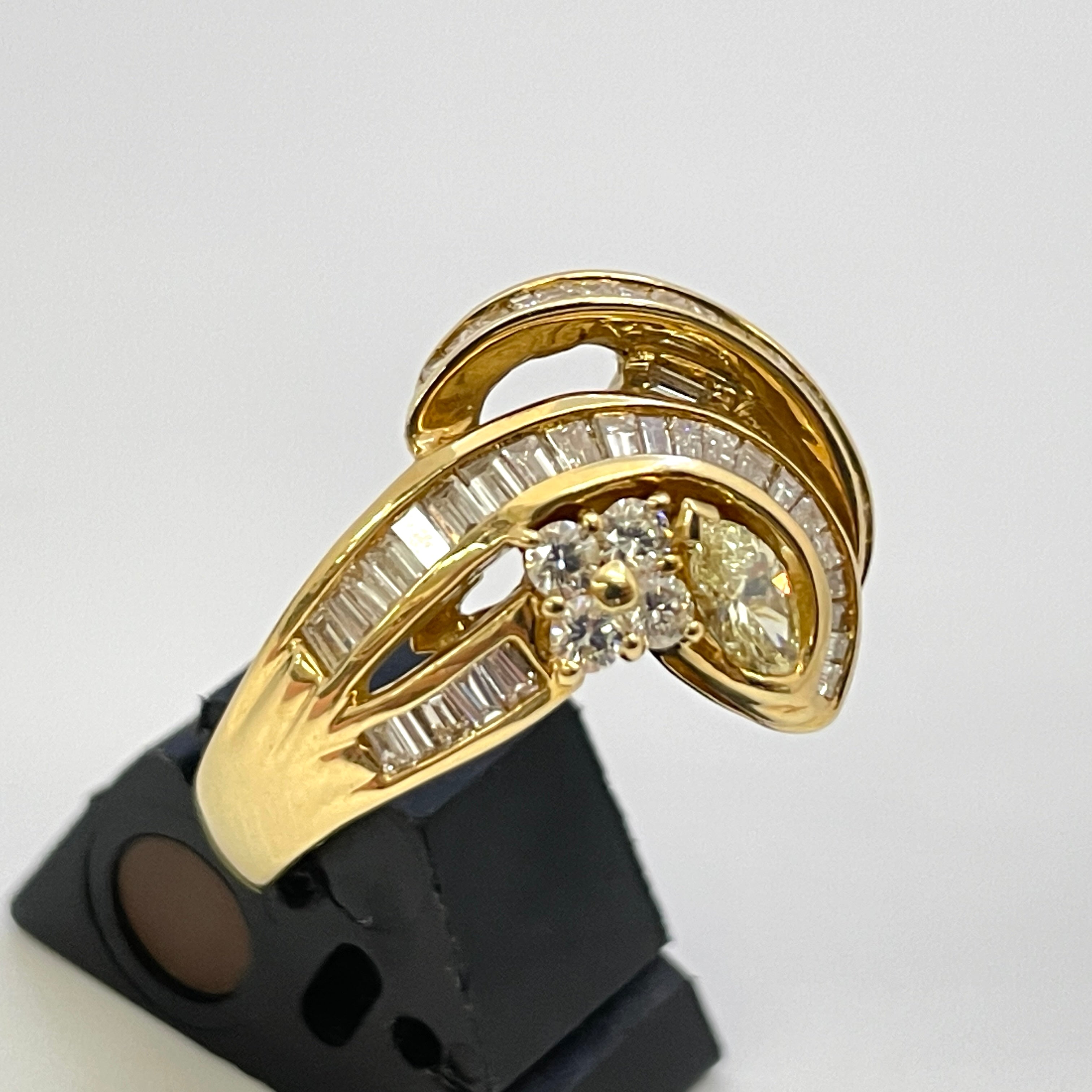 【送料無料】_ノンブランド_K18_マーキスD FD 総1.65ct_10.3g リング(指輪)_中古品