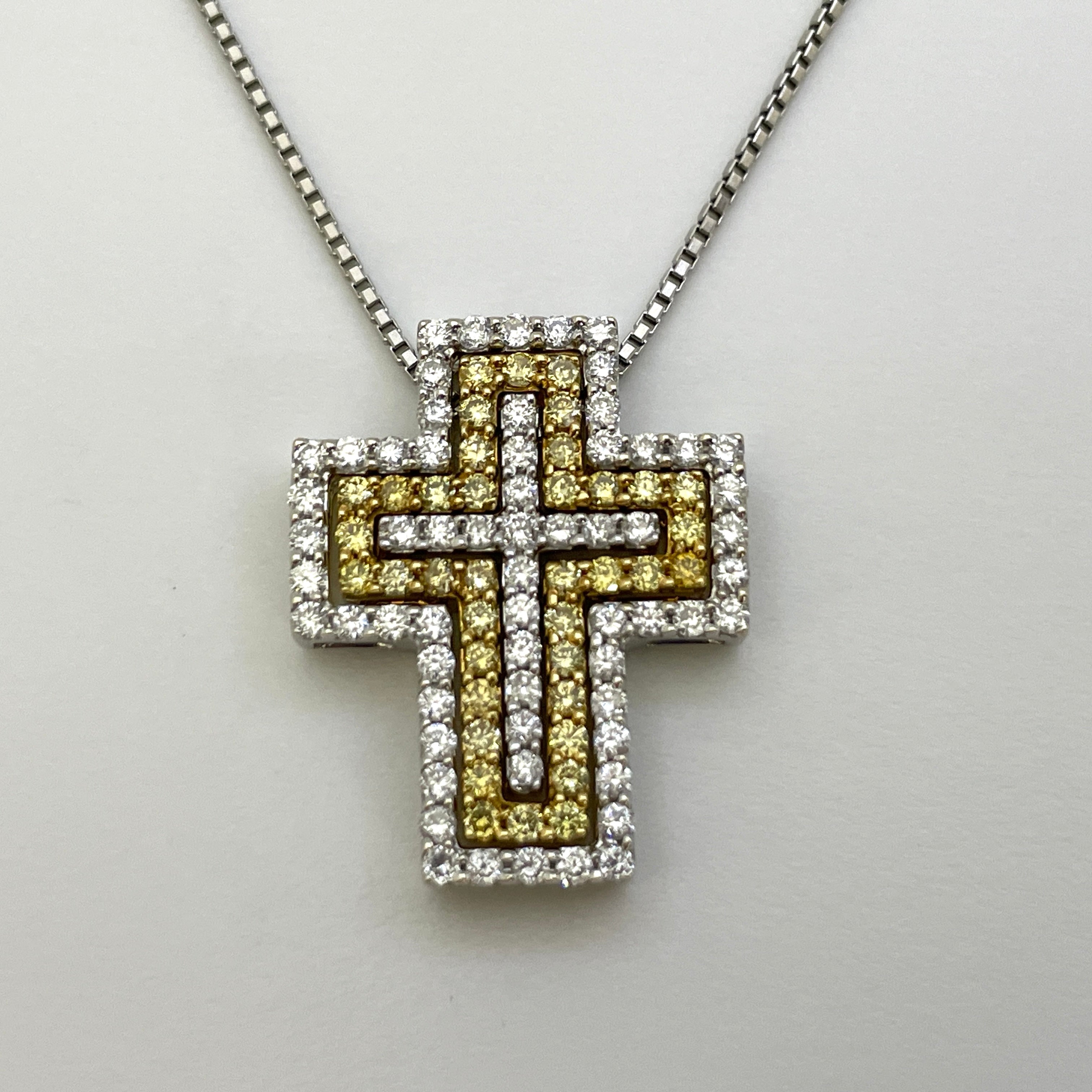 ノンブランド_トップ 18K 750 ダイヤモンド_チェーン PT850_総重量8.7g 45cm_ネックレス_中古品