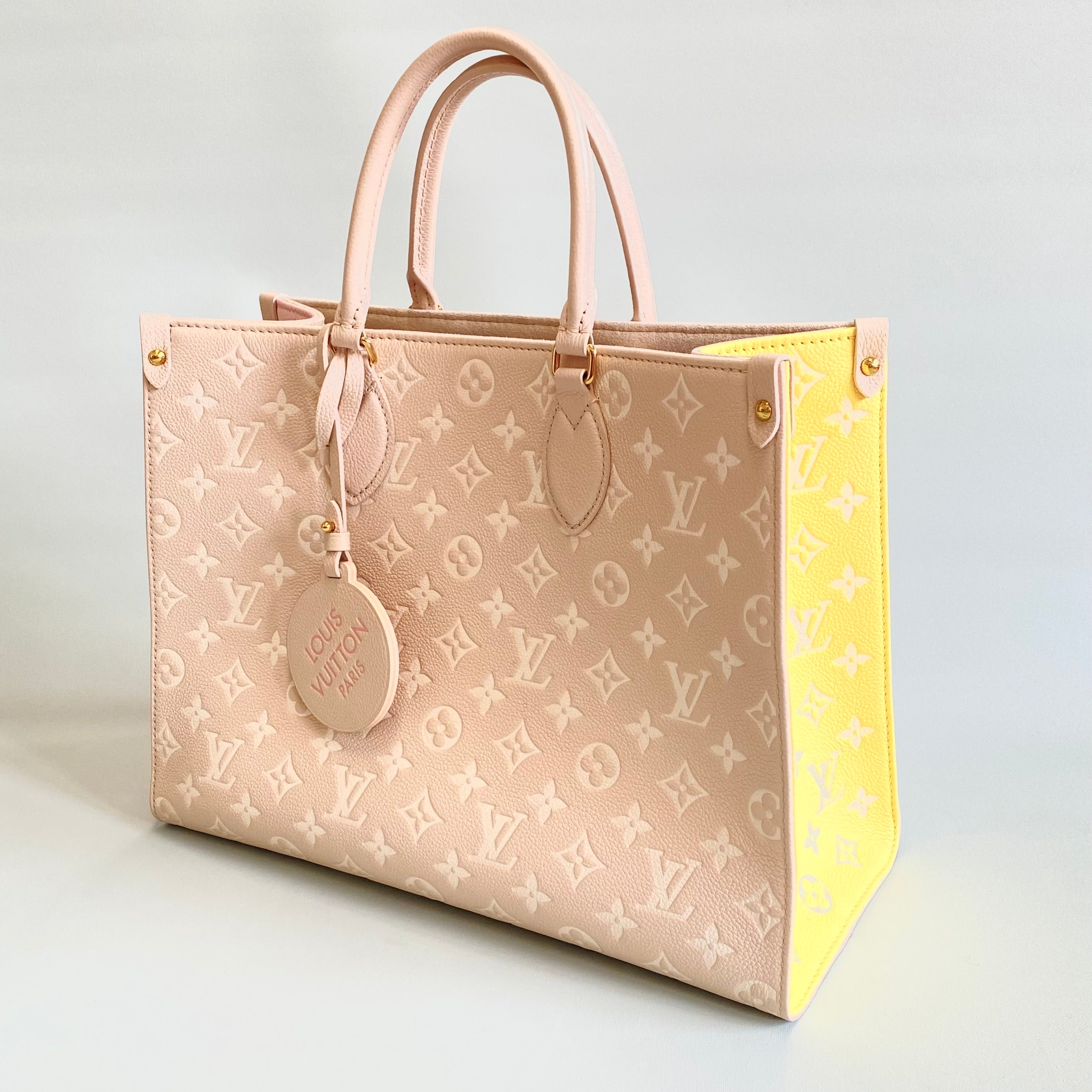 LOUIS VUITTON_(ルイヴィトン)_モノグラムアンプラント_オンザゴーMM_ベージュ/ピンク/イエロー_M46128_中古品