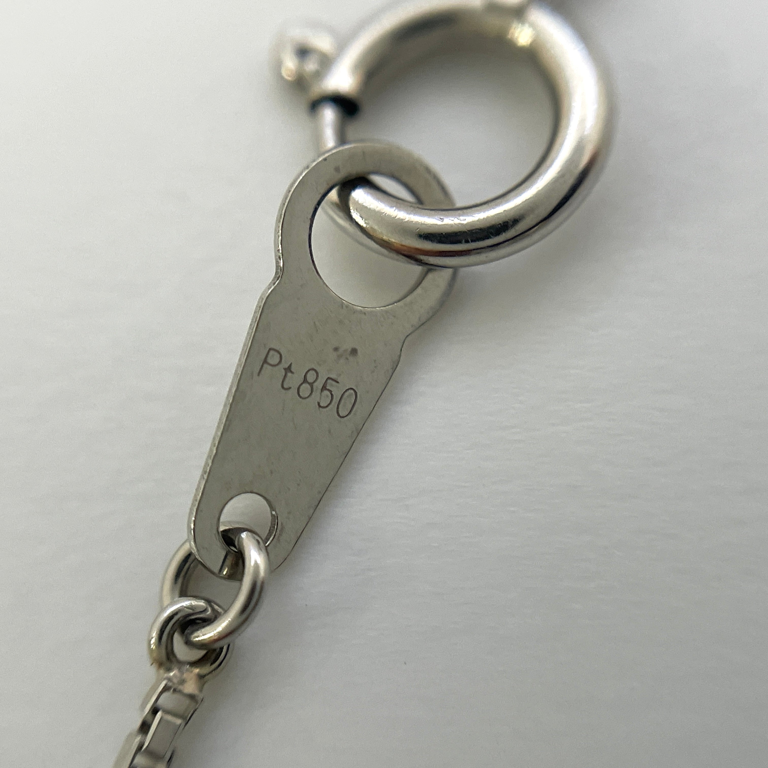 ノンブランド_トップ 18K 750 ダイヤモンド_チェーン PT850_総重量8.7g 45cm_ネックレス_中古品