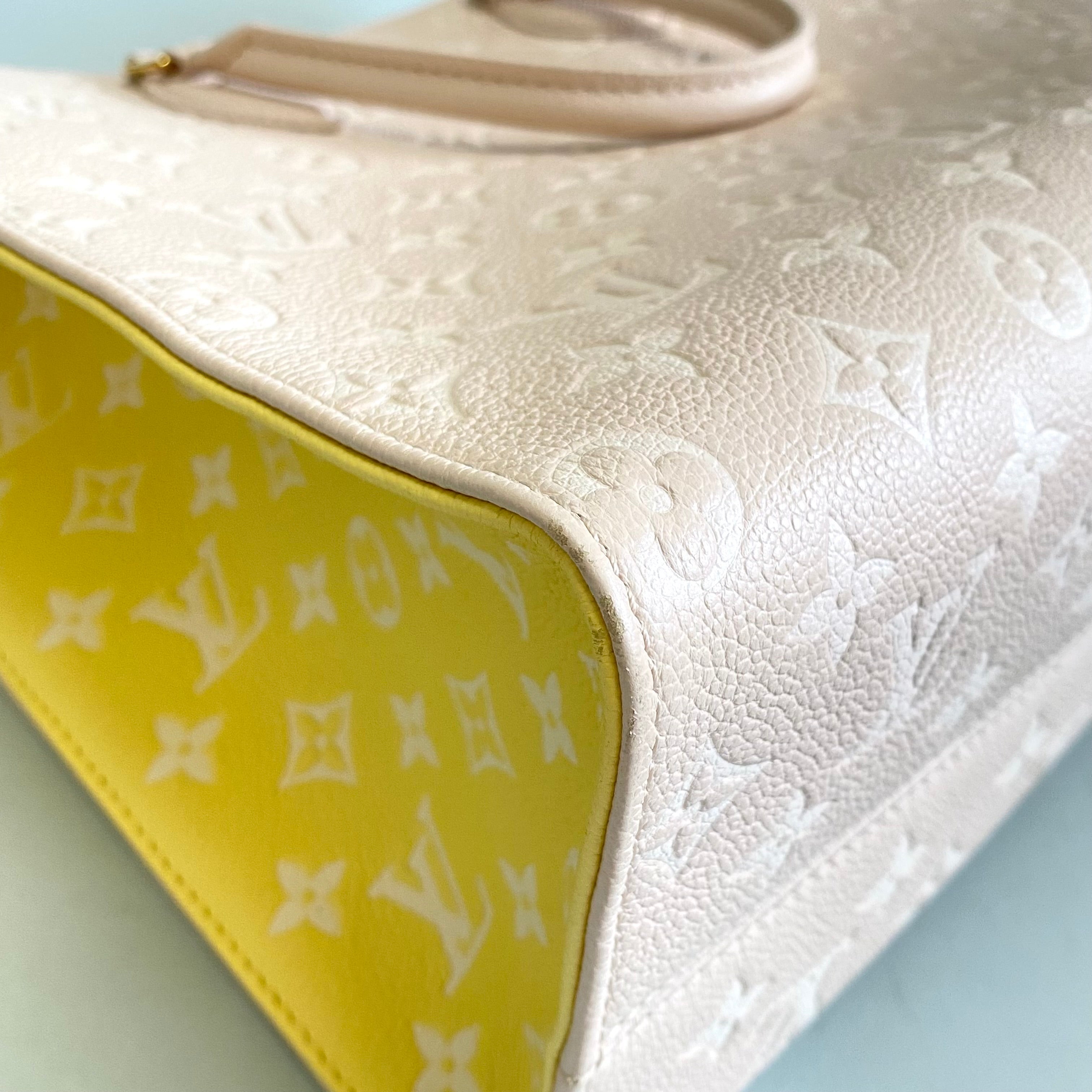 LOUIS VUITTON_(ルイヴィトン)_モノグラムアンプラント_オンザゴーMM_ベージュ/ピンク/イエロー_M46128_中古品