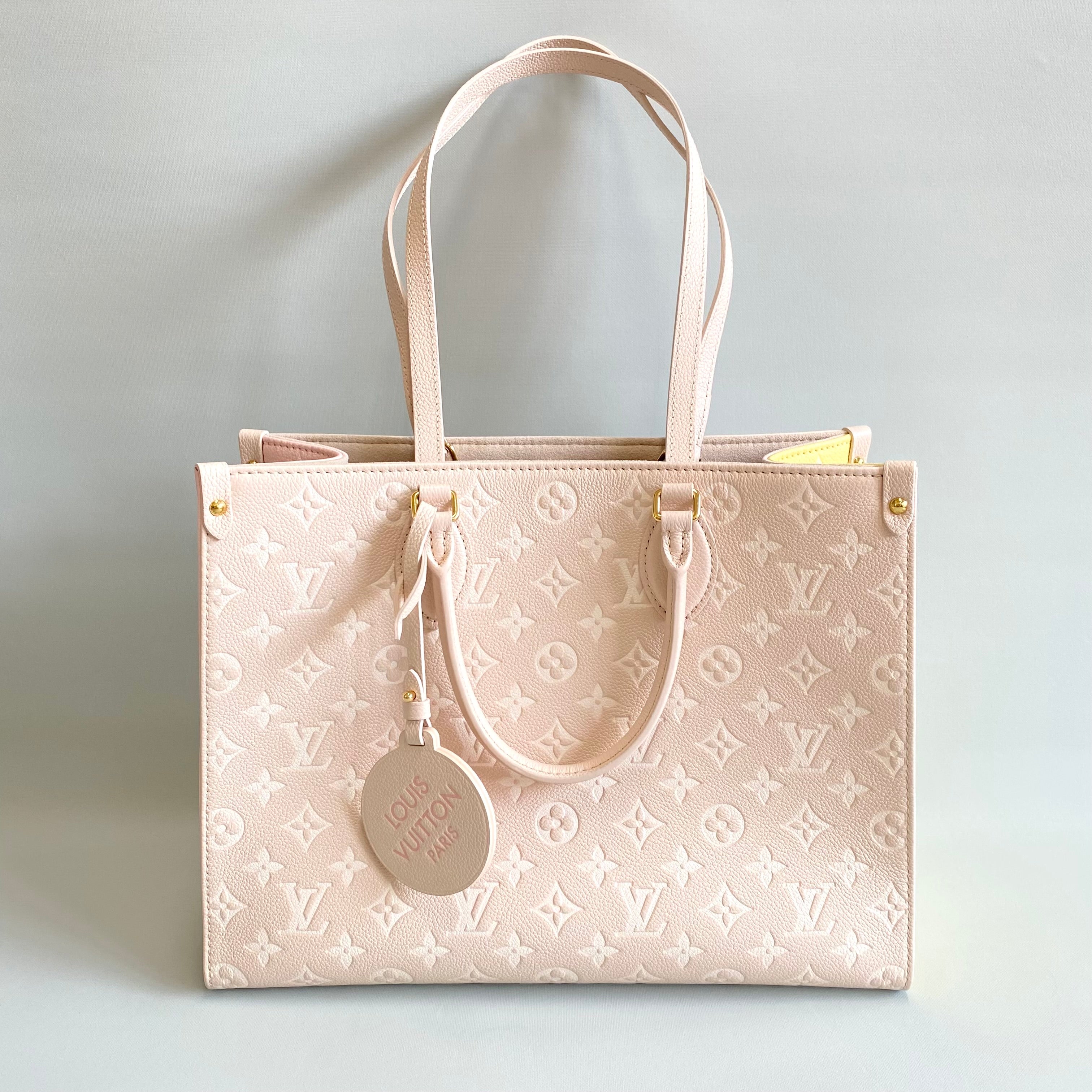 LOUIS VUITTON_(ルイヴィトン)_モノグラムアンプラント_オンザゴーMM_ベージュ/ピンク/イエロー_M46128_中古品