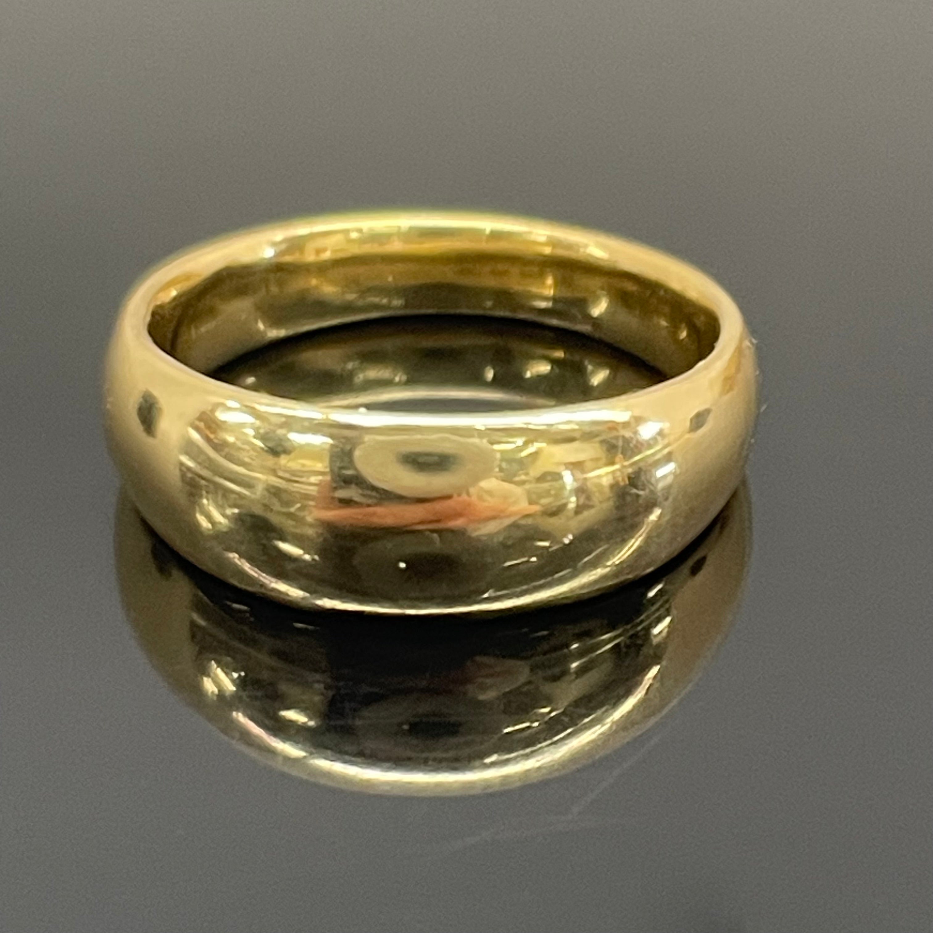 ノンブランド _K18甲丸リング _7.6g/#15号 _中古品