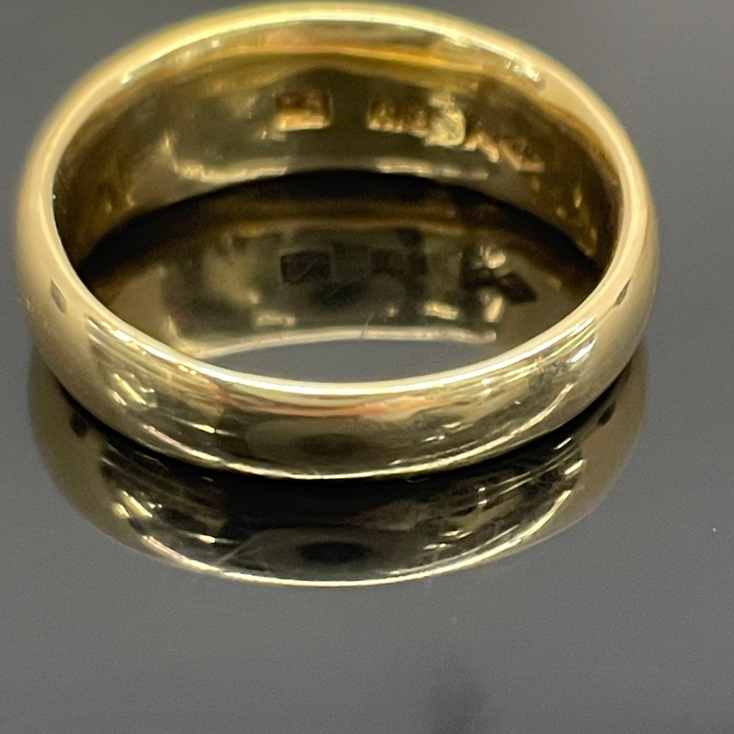 ノンブランド _K18甲丸リング _7.6g/#15号 _中古品