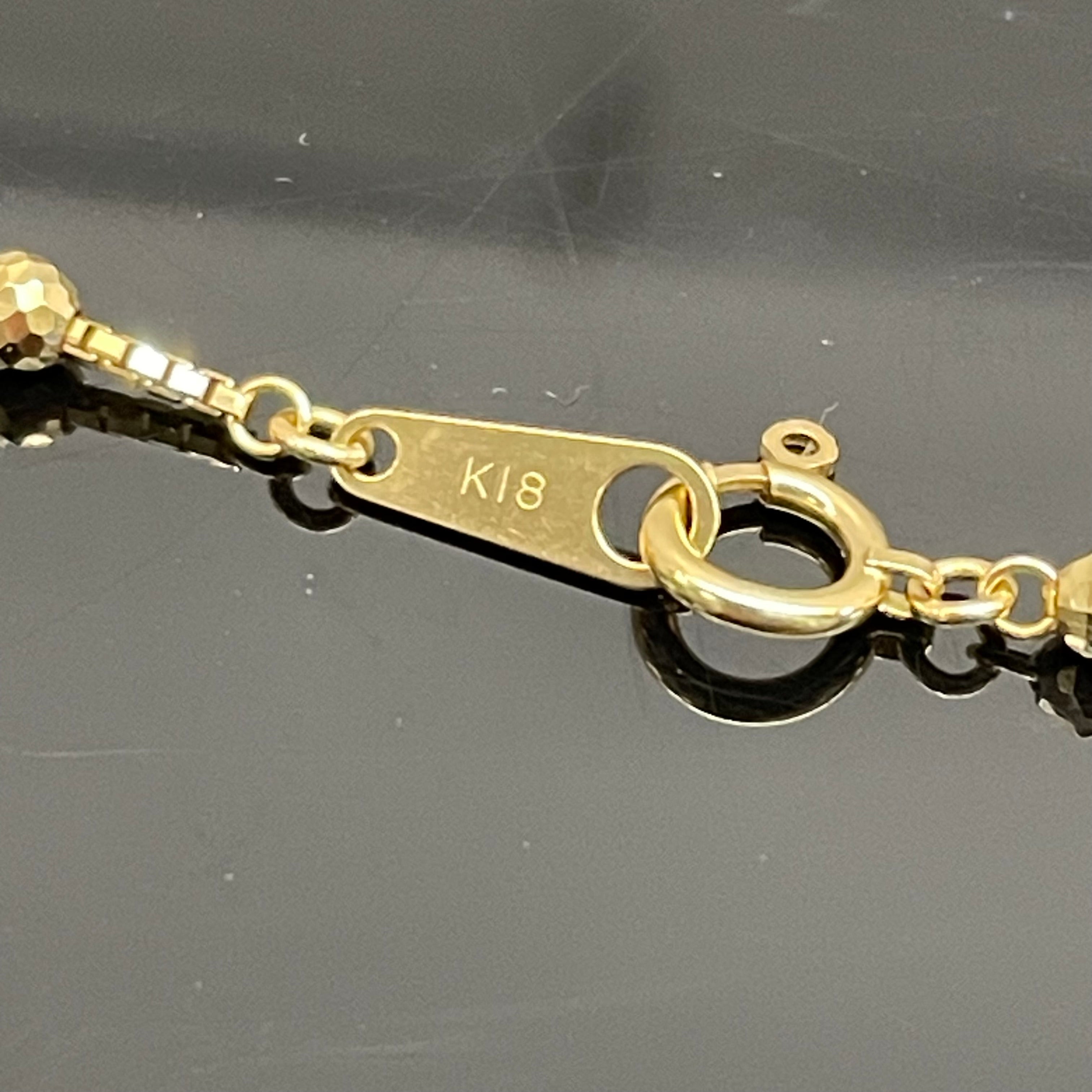 ノンブランド _ミラーボール _K18ネックレス _12. 2g/55cm _中古品