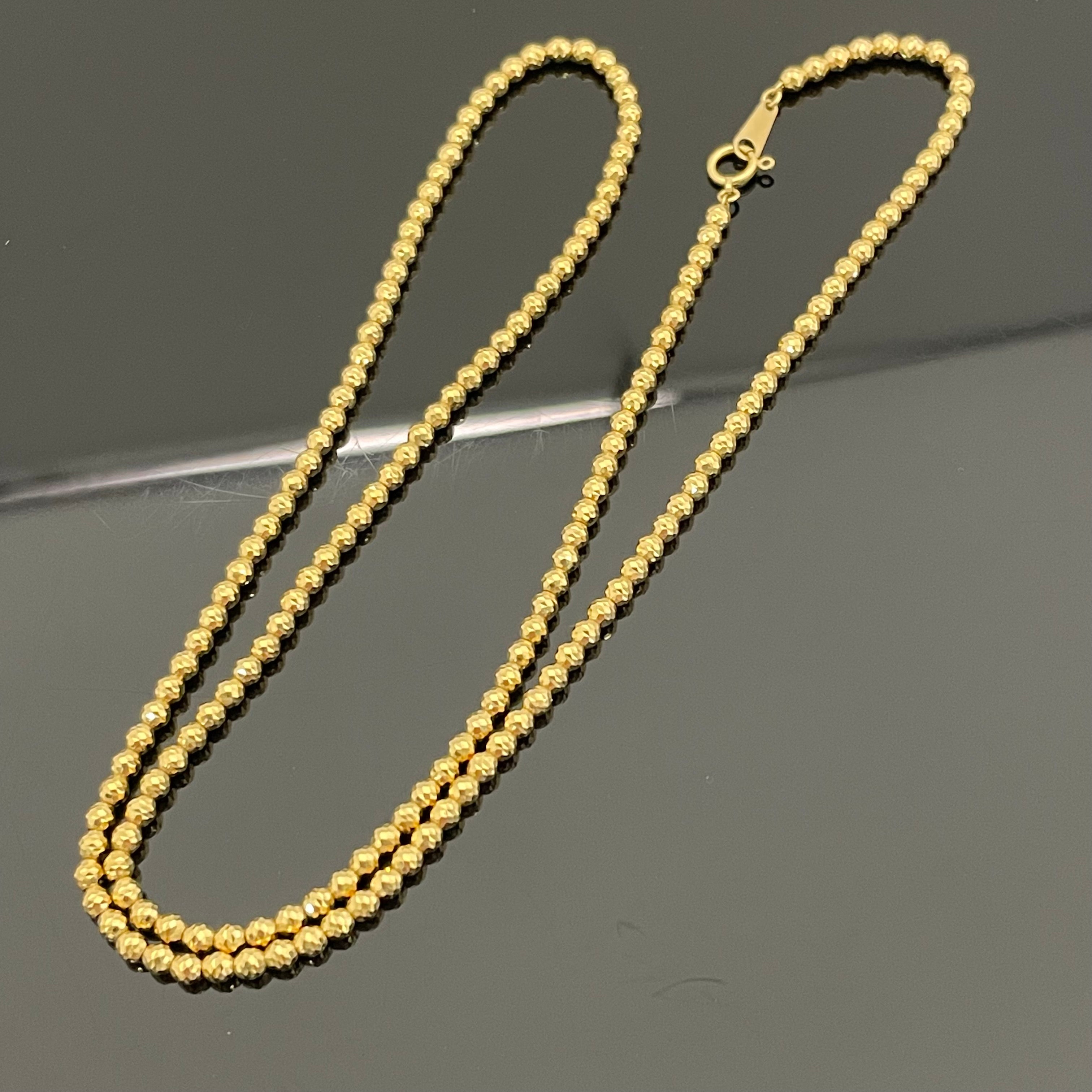 ノンブランド _ミラーボール _K18ネックレス _12. 2g/55cm _中古品