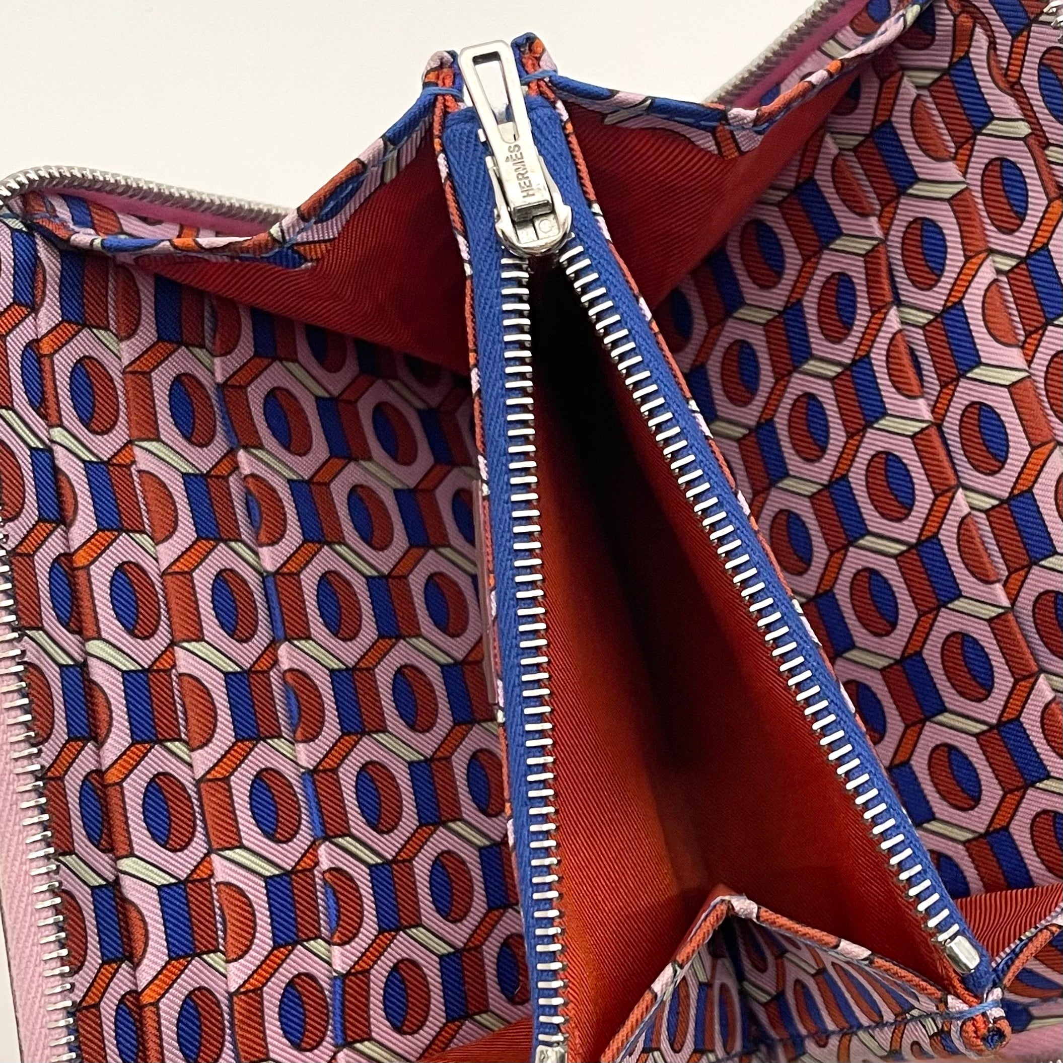 HERMES_(エルメス)_アザップコンパクト _シルクインコインケース_ヴォーエプソン ピンク_中古品