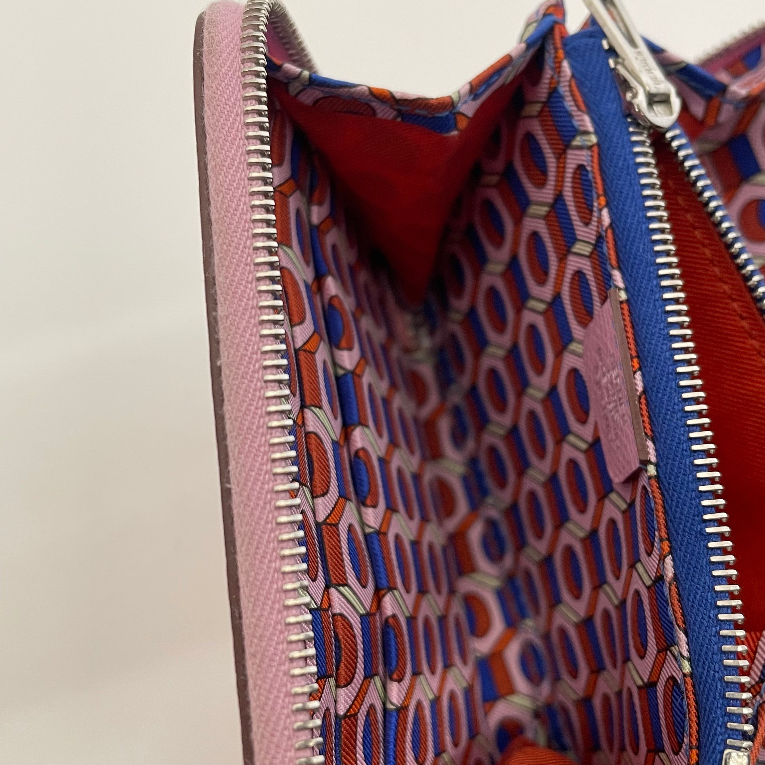 HERMES_(エルメス)_アザップコンパクト _シルクインコインケース_ヴォーエプソン ピンク_中古品