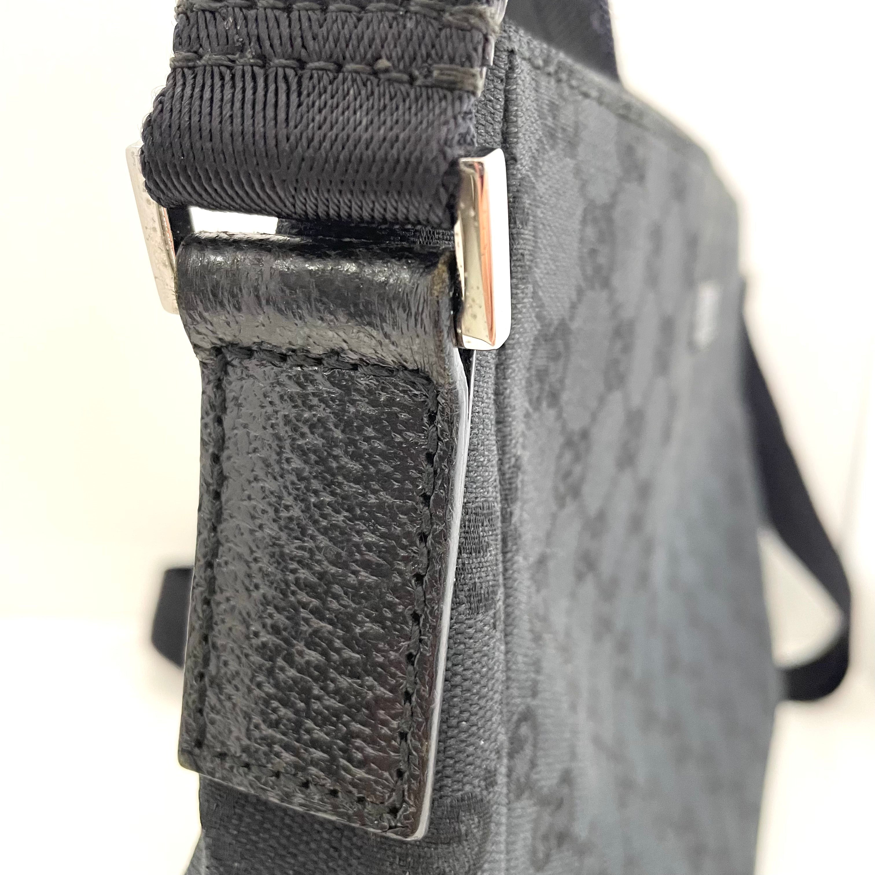 GUCCI_(グッチ)_GGキャンバス_ショルダーバック_114273ブラック_中古品