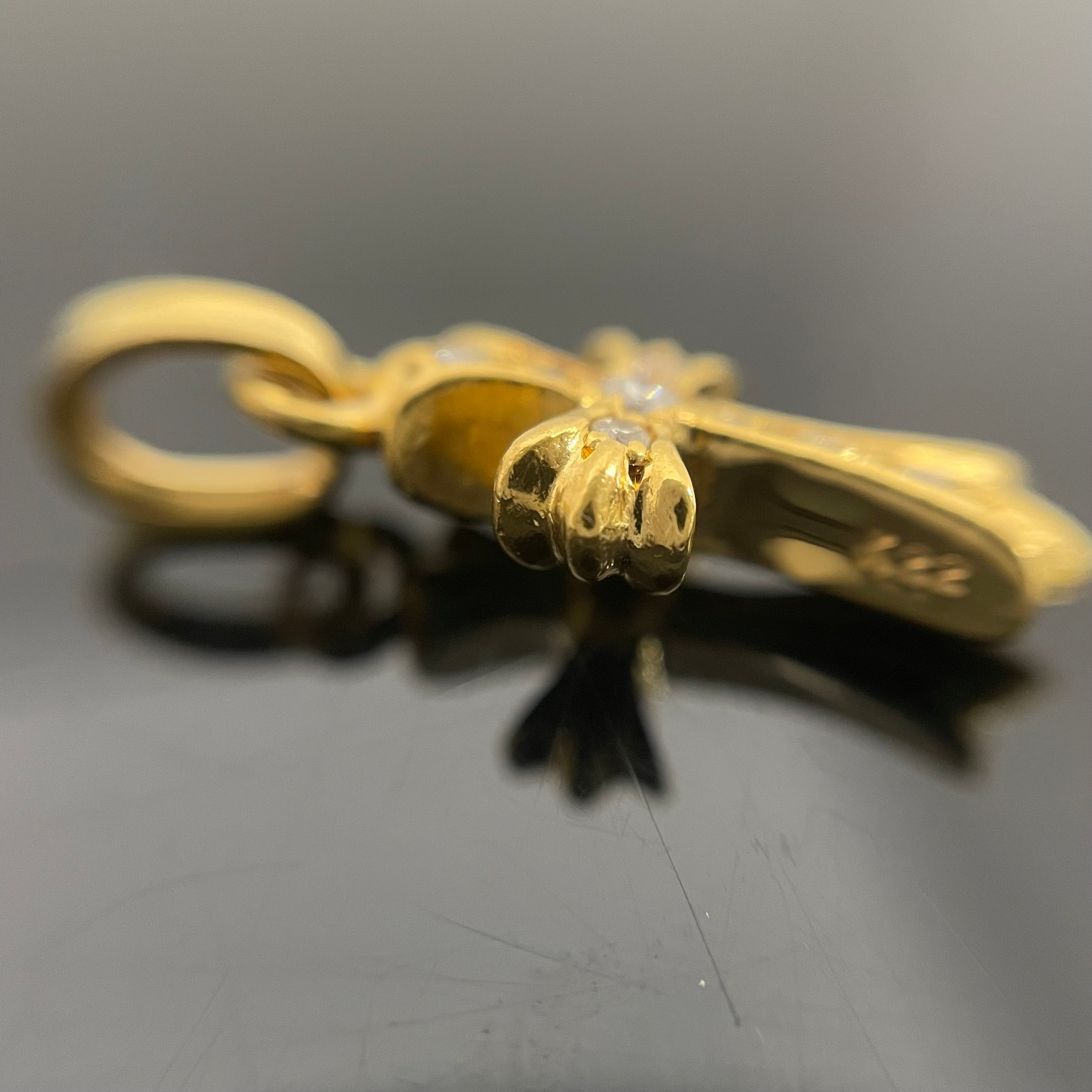 ノンブランド _K22ダイヤモンド_ミニクロスペンダントトップ _PD 3.4g_中古品