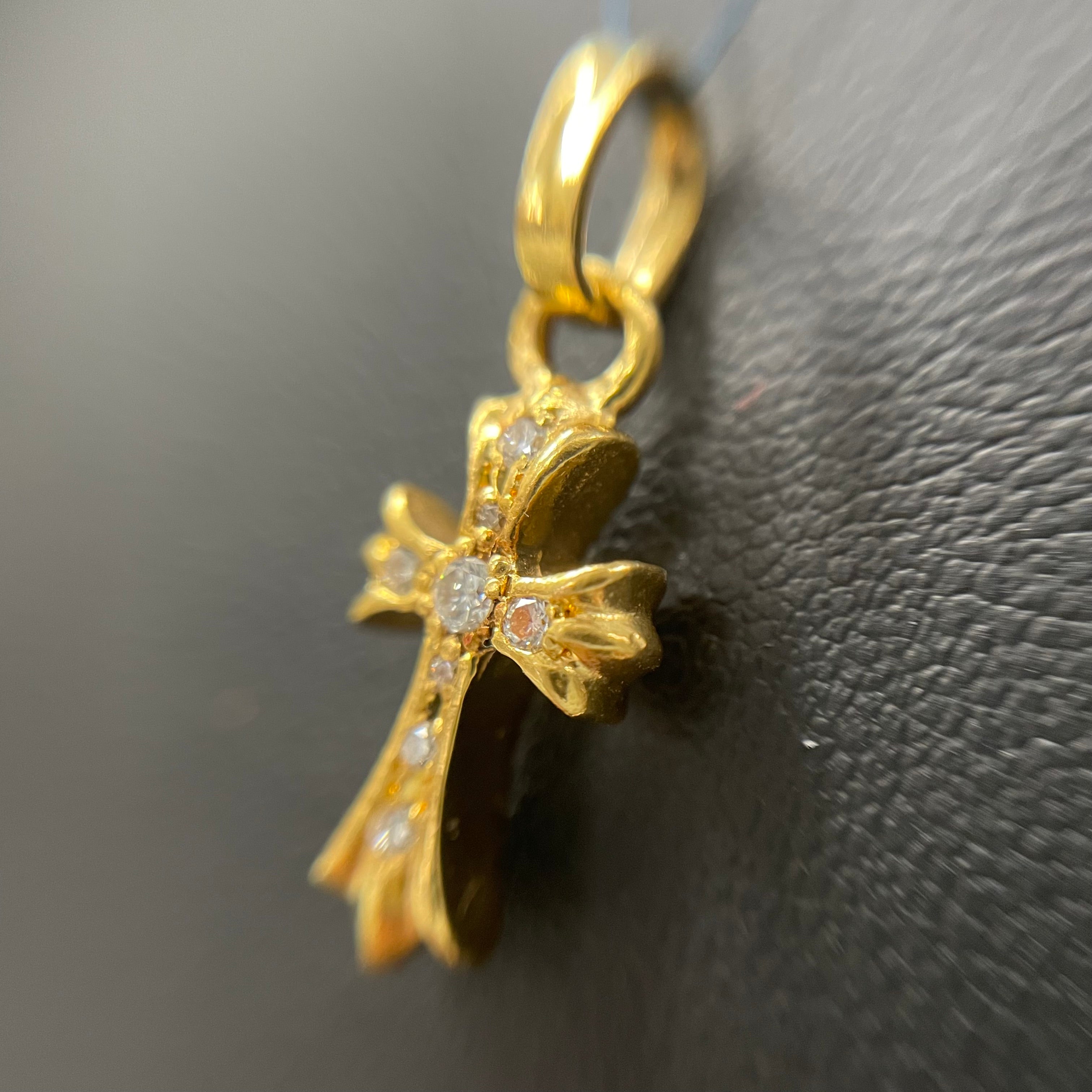 ノンブランド _K22ダイヤモンド_ミニクロスペンダントトップ _PD 3.4g_中古品