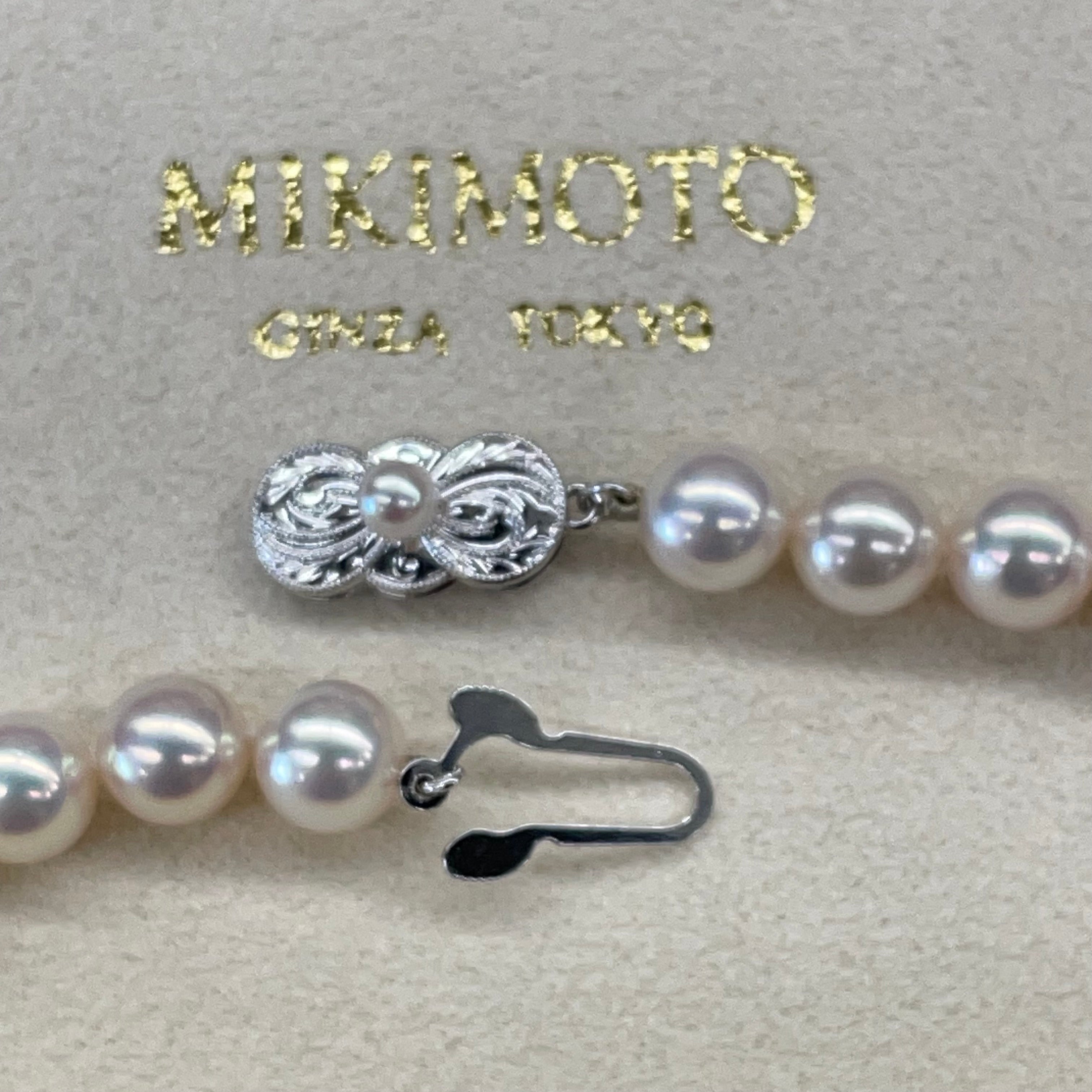 MIKIMOTO_(ミキモト)_パールネックレス _7.5〜8.0㎜/43cm/留金SV _オーロラロゼ_真科研鑑定書付き_中古品