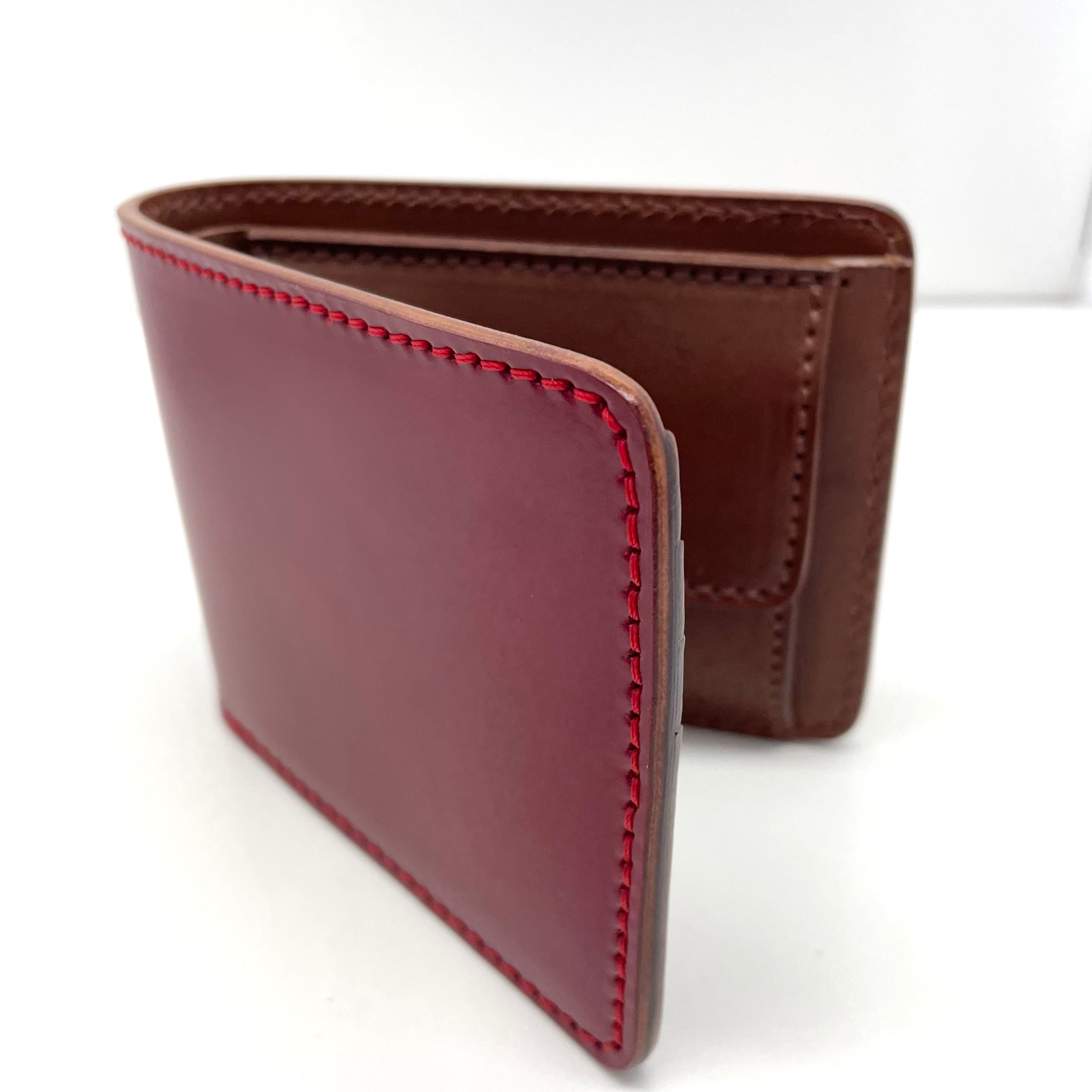 MAMA KIN_コードバン/二つ折り財布_栃木レザー/レザーウォレット_中古品