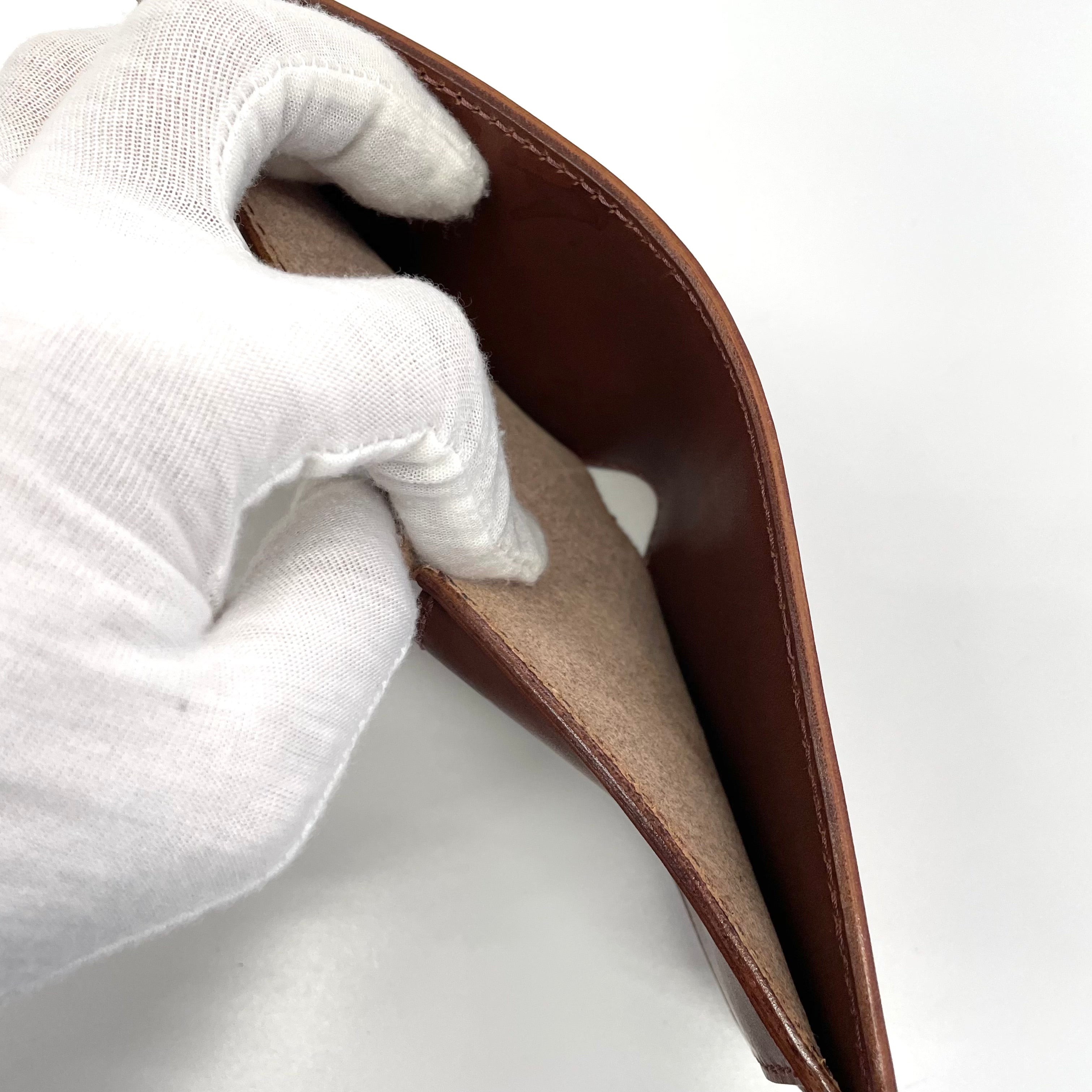 MAMA KIN_コードバン/二つ折り財布_栃木レザー/レザーウォレット_中古品