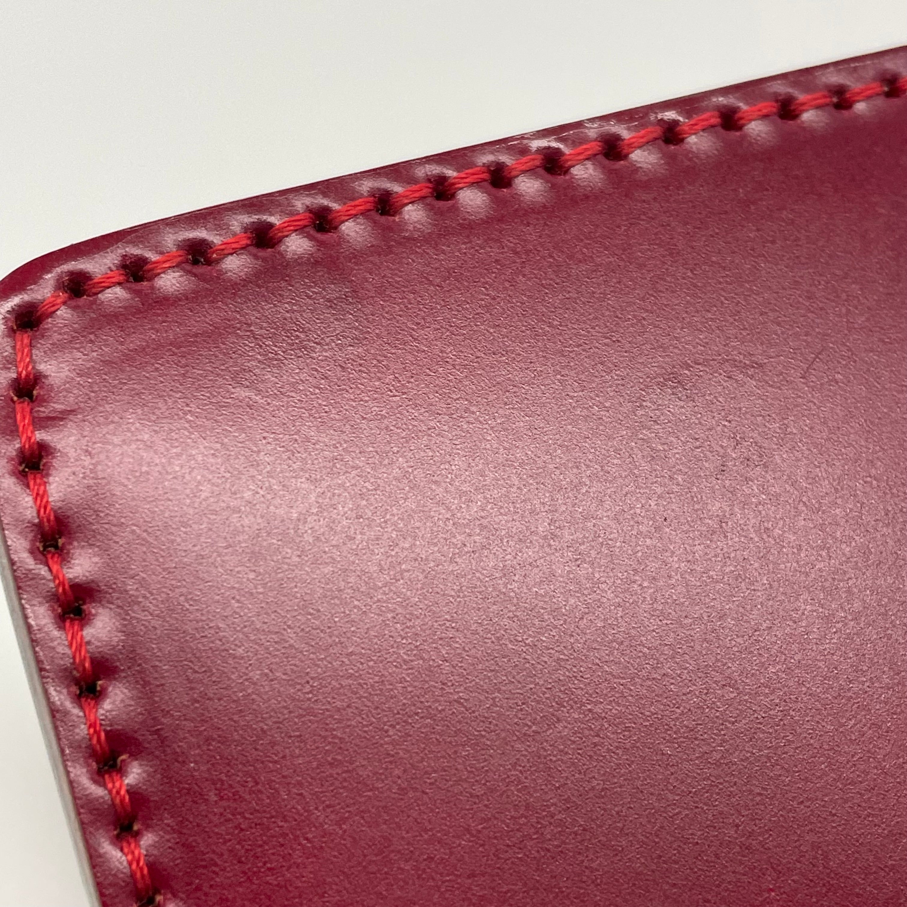 MAMA KIN_コードバン/二つ折り財布_栃木レザー/レザーウォレット_中古品