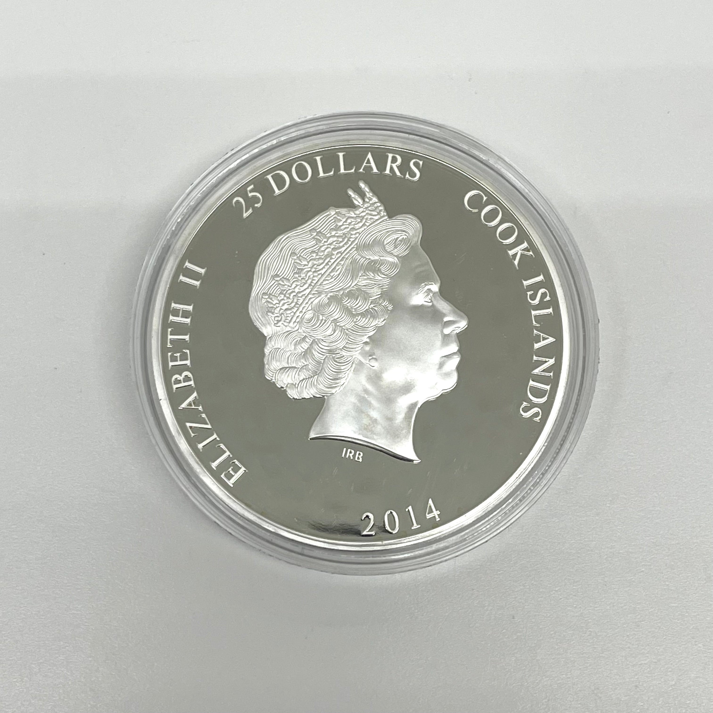 2014年 東海道新幹線_法定記念貨幣 _クック諸島25ドル銀貨_純銀 155.5g _未使用品