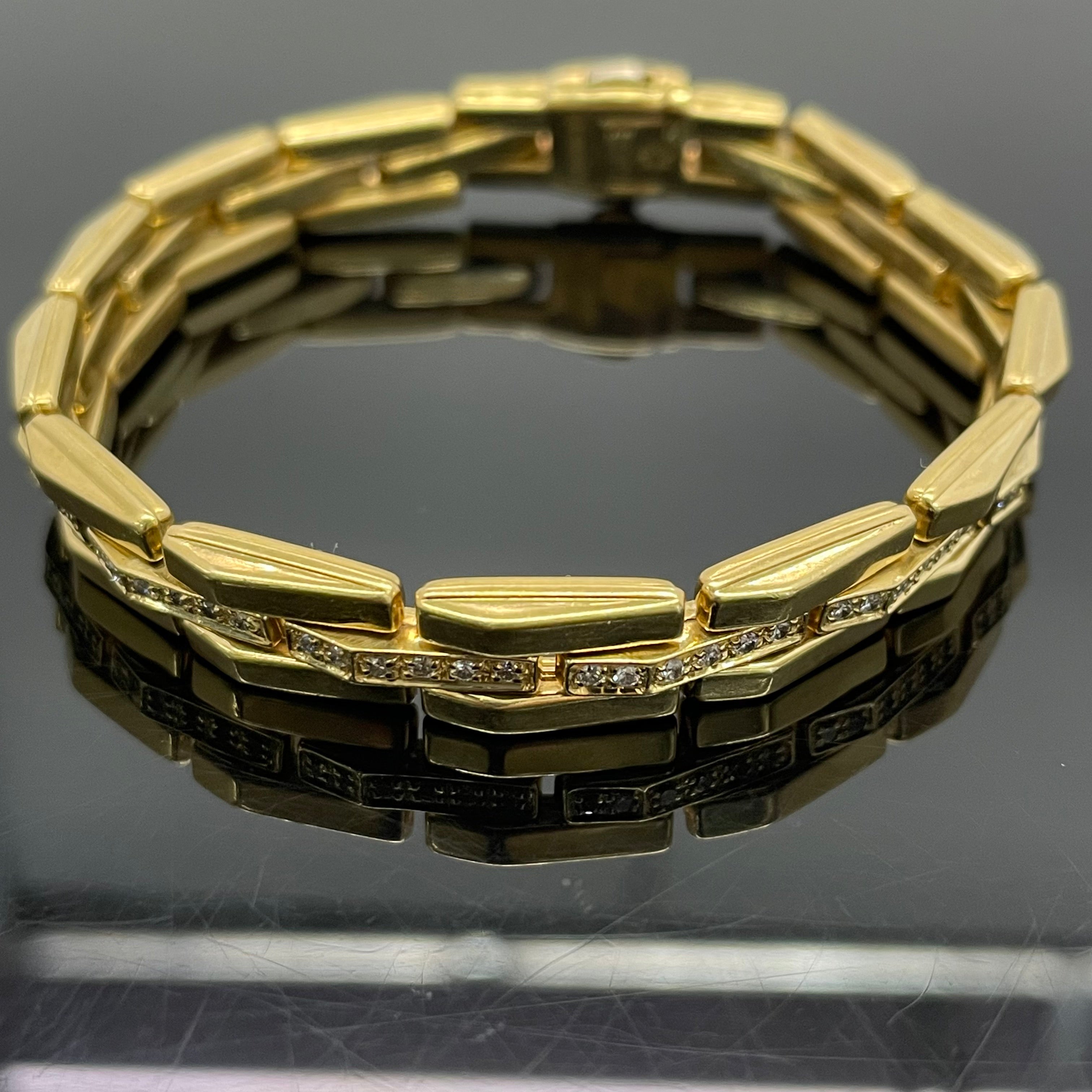 CHIMENTO_(キメント)_K18ダイヤモンドブレスレット_17.5cm/24. 4g _中古品